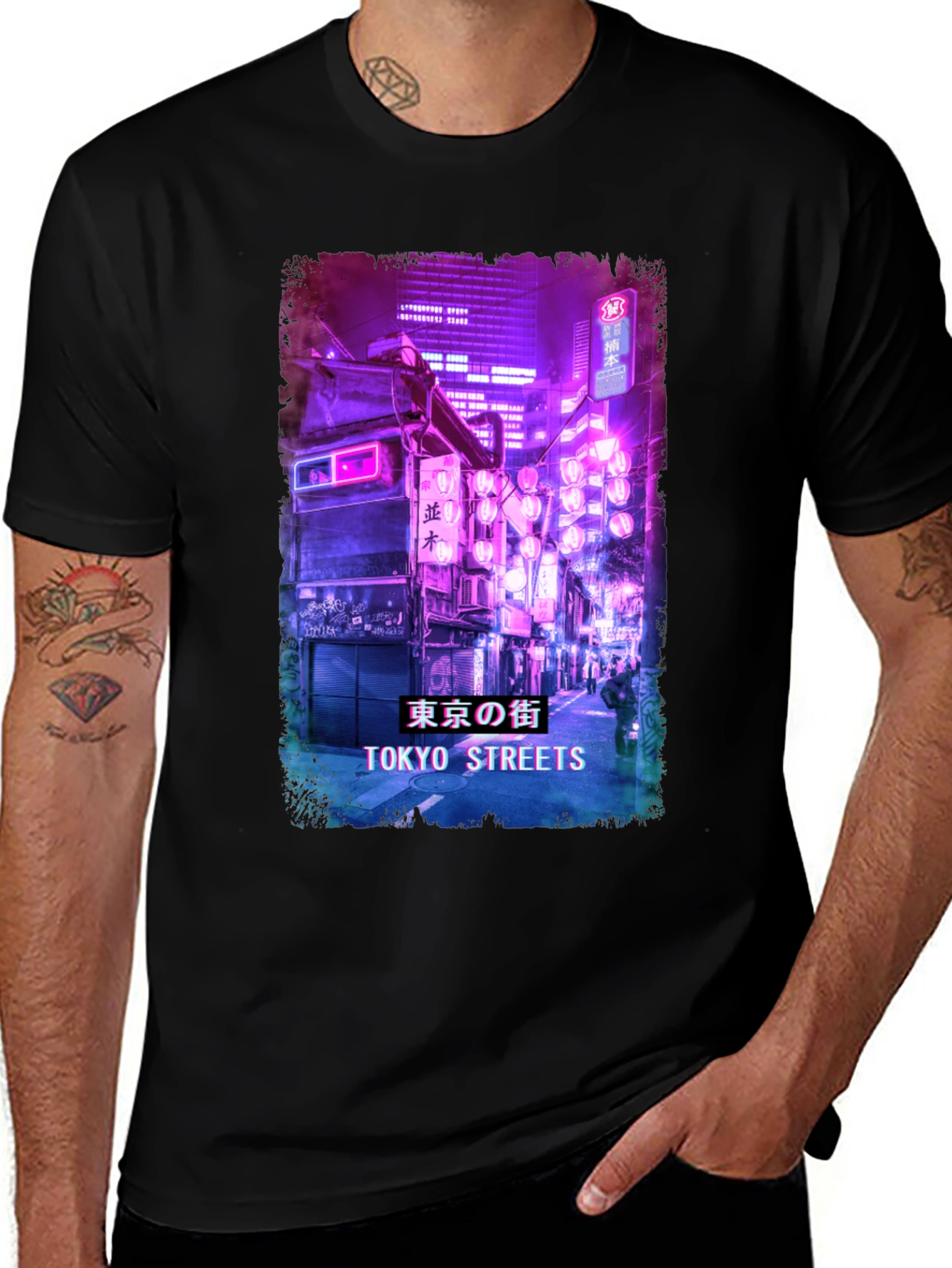 Variant 29 of Tokyo Streets Graphic Print Black T-Shirt