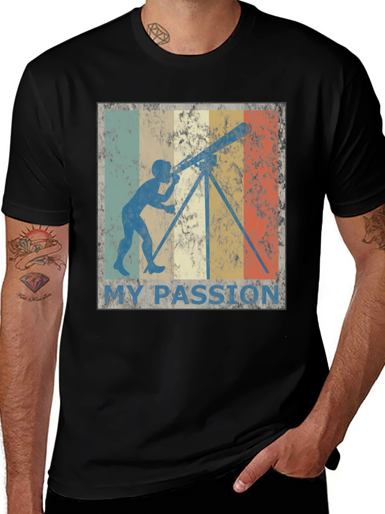 Variant 4 of Astronomy Passion T-Shirt - Black