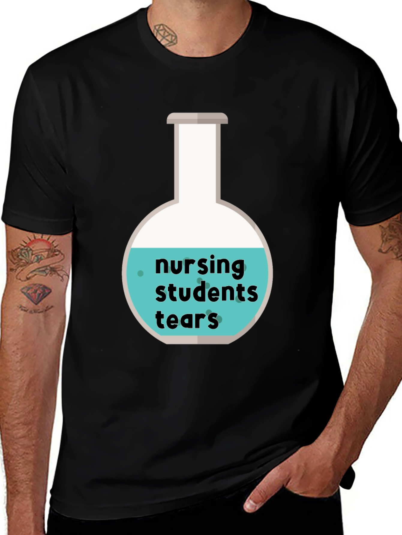 Variant 17 of Nursing Student Tears T-Shirt - Novelty Graphic Tee