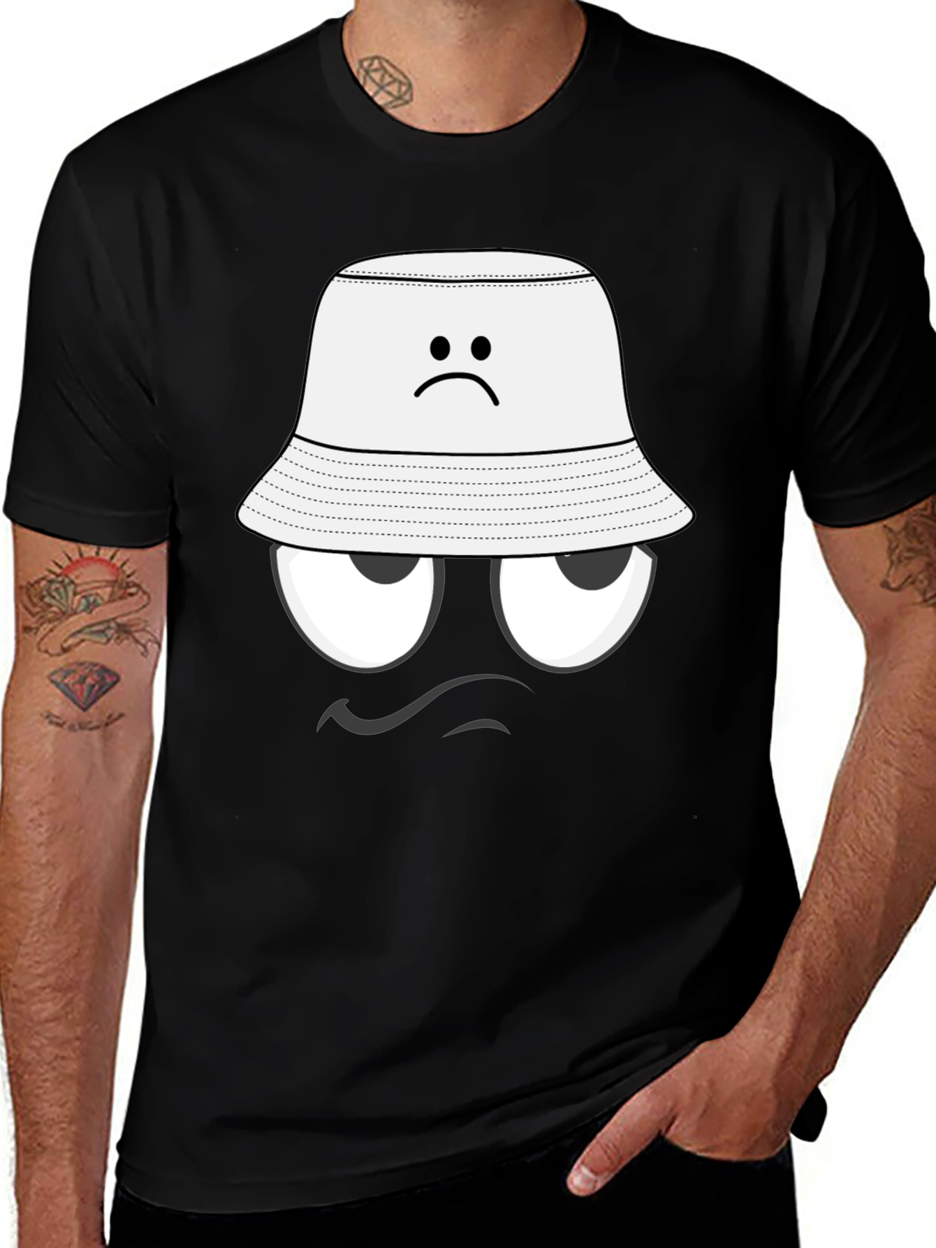 Variant 27 of Humorous Grumpy Face T-Shirt