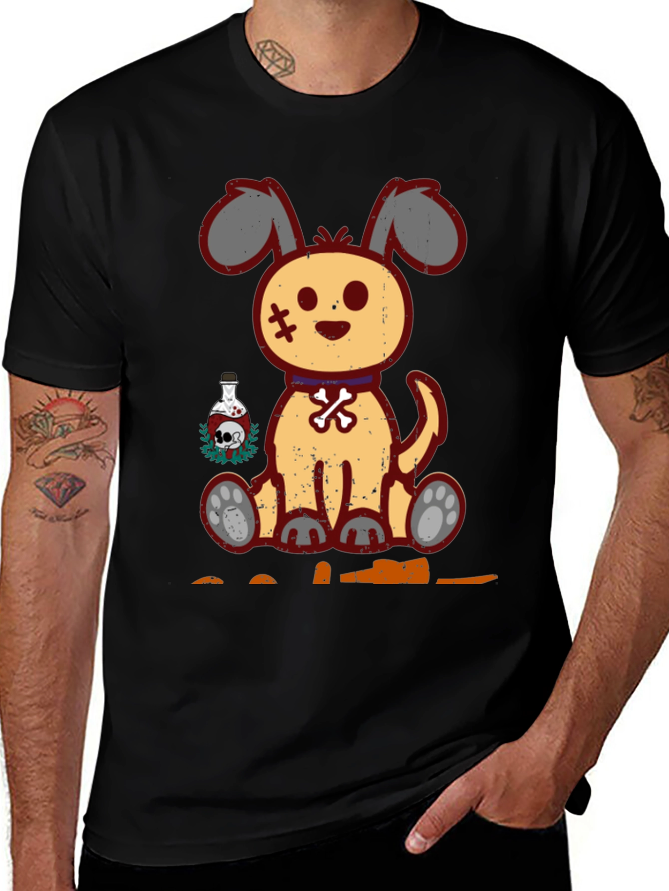 Variant 25 of Spooky Cute Dog Graphic Tee - Halloween