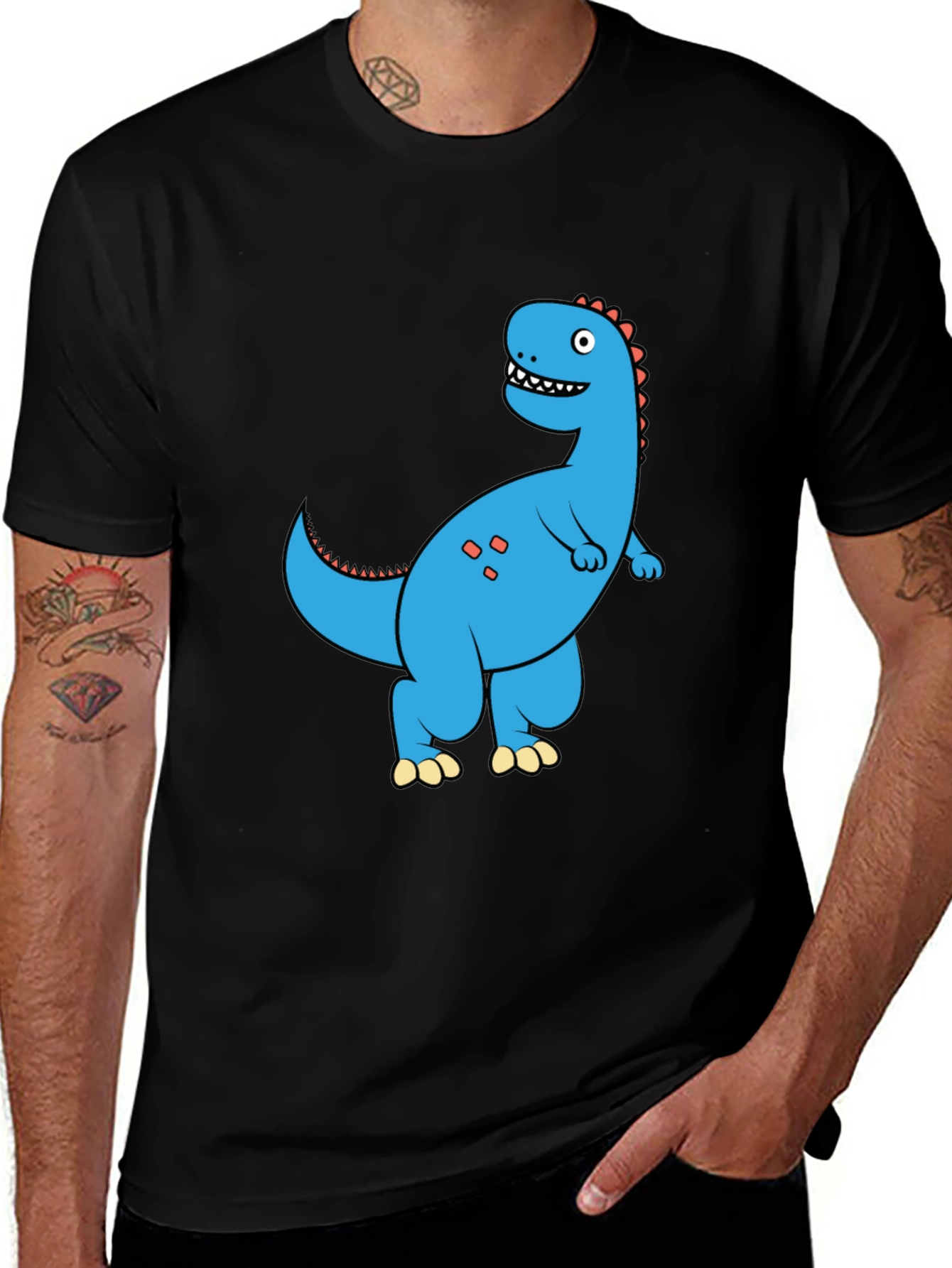 Variant 14 of Cartoon Dinosaur Graphic T-Shirt - Fun & Stylish
