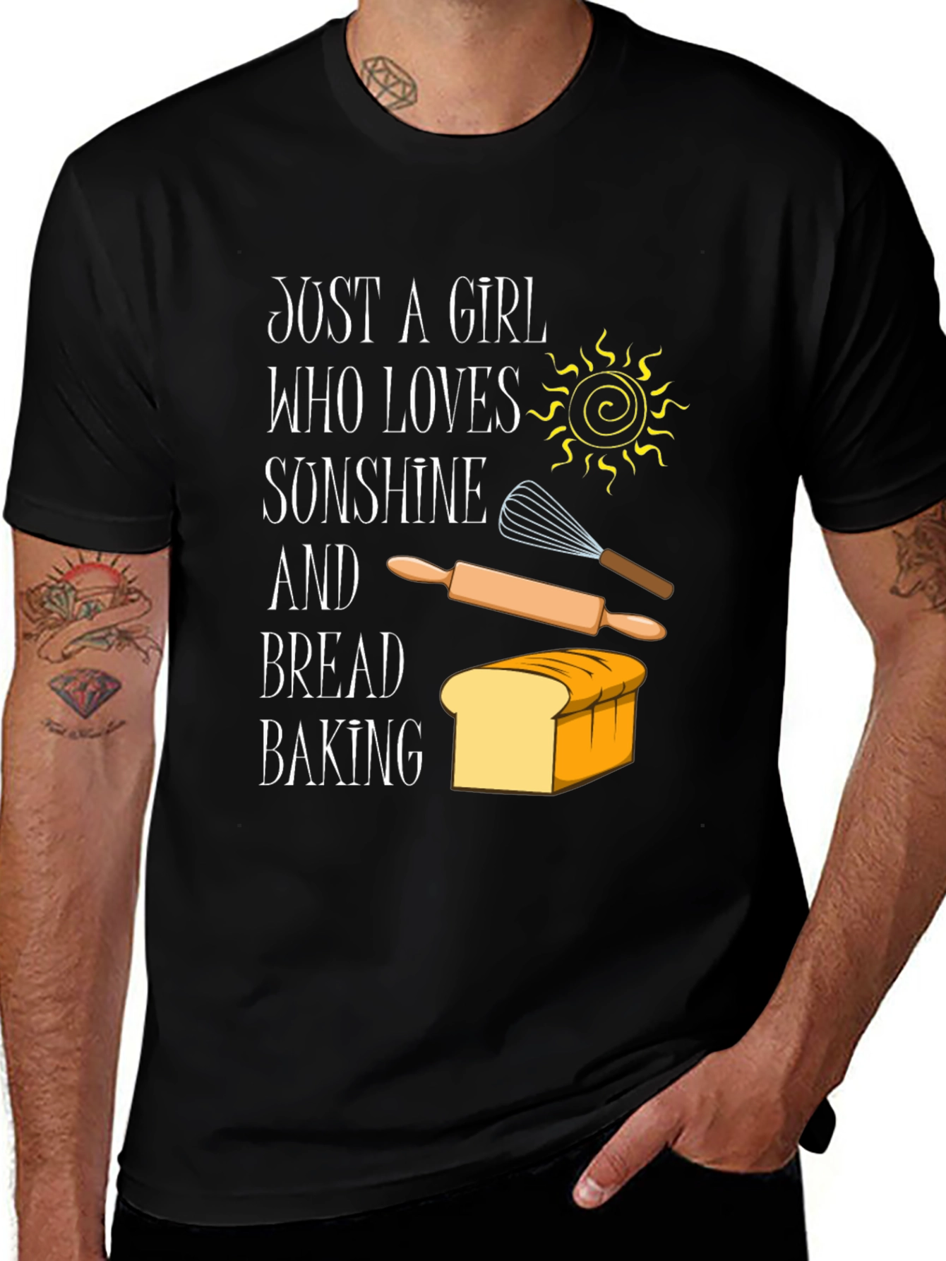 Variant 13 of Girl Who Loves Sunshine and Bread Baking T-Shirt