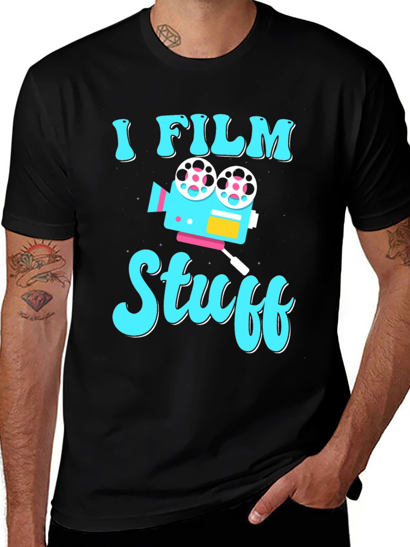 Variant 20 of I Film Stuff T-Shirt - Retro Camera Graphic Tee