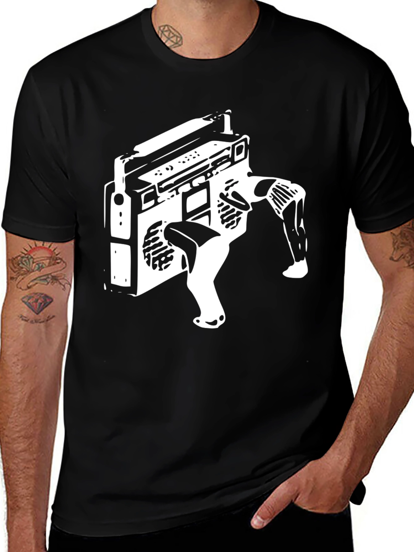 Variant 9 of Retro Boombox T-Shirt - Cool Graphic Tee