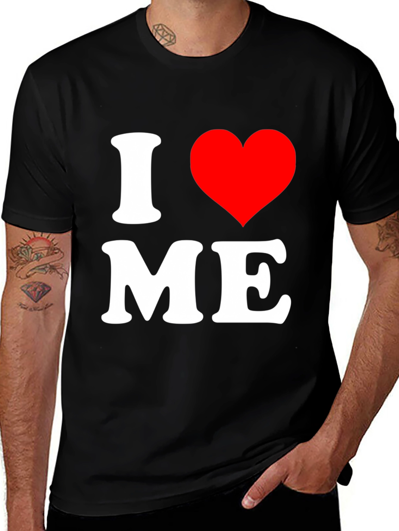 Variant 22 of I Heart Me Black Graphic Tee