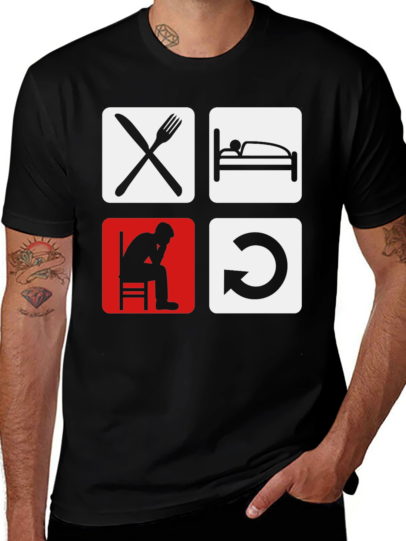 Variant 12 of Eat Sleep Code Repeat Graphic Tee