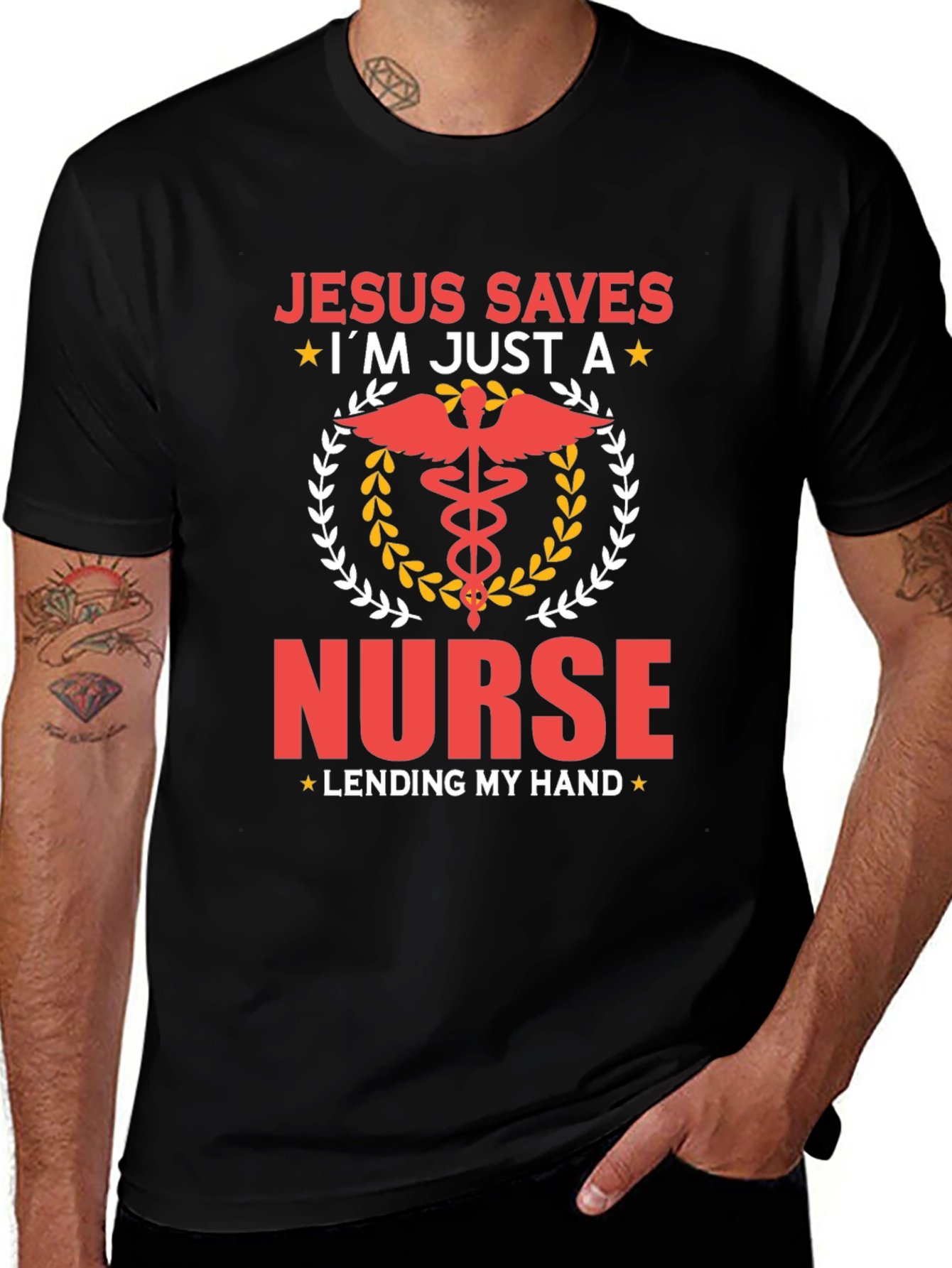 Variant 12 of Jesus Saves I'm Just a Nurse T-Shirt
