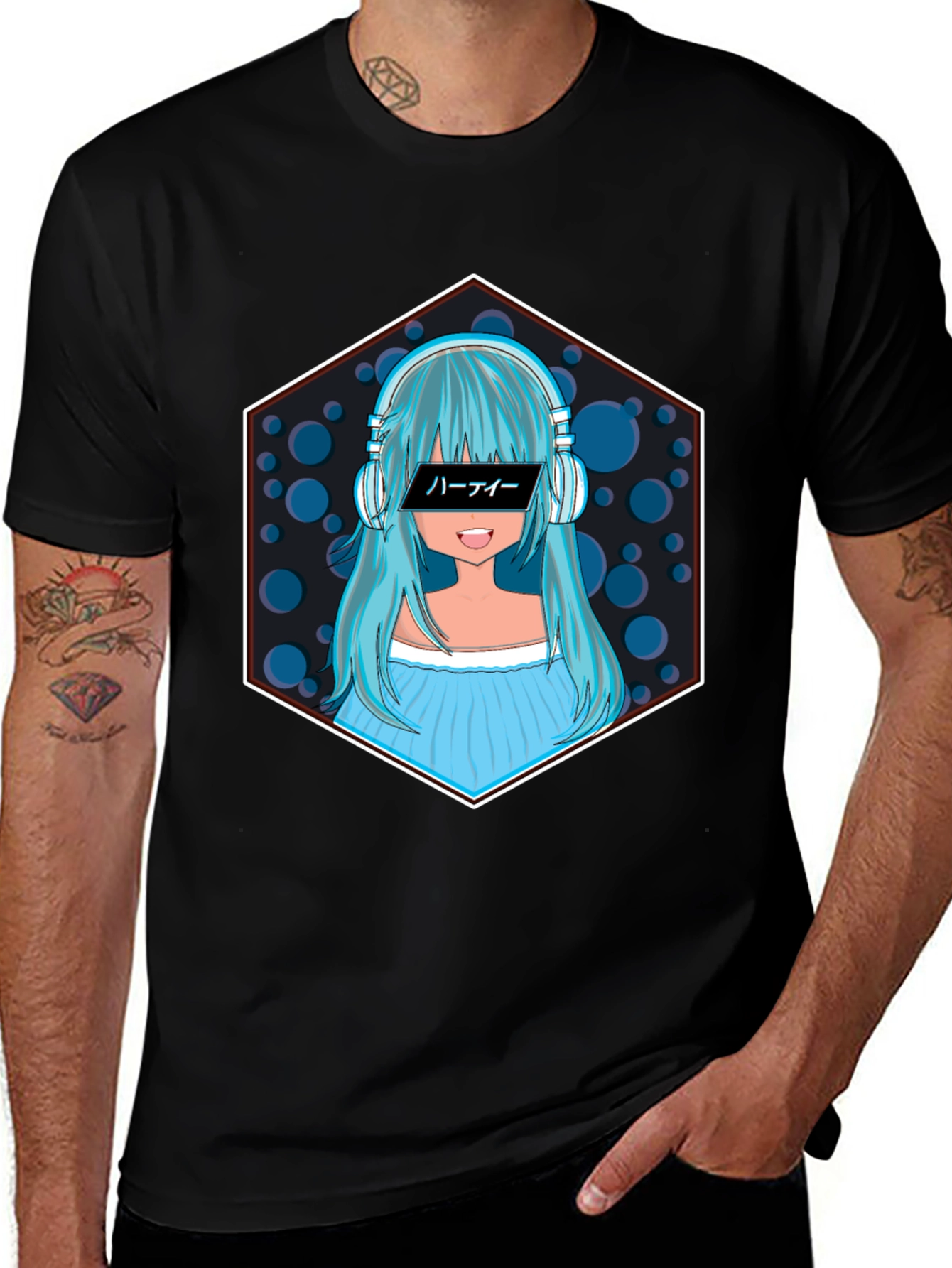 Anime Girl Headphone T-Shirt