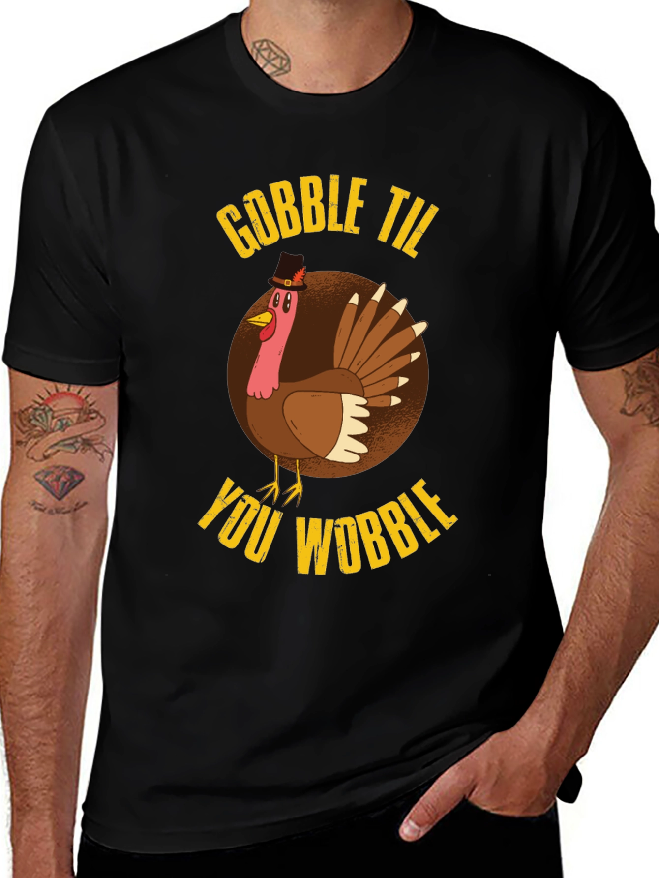 Gobble Til You Wobble Thanksgiving T-Shirt