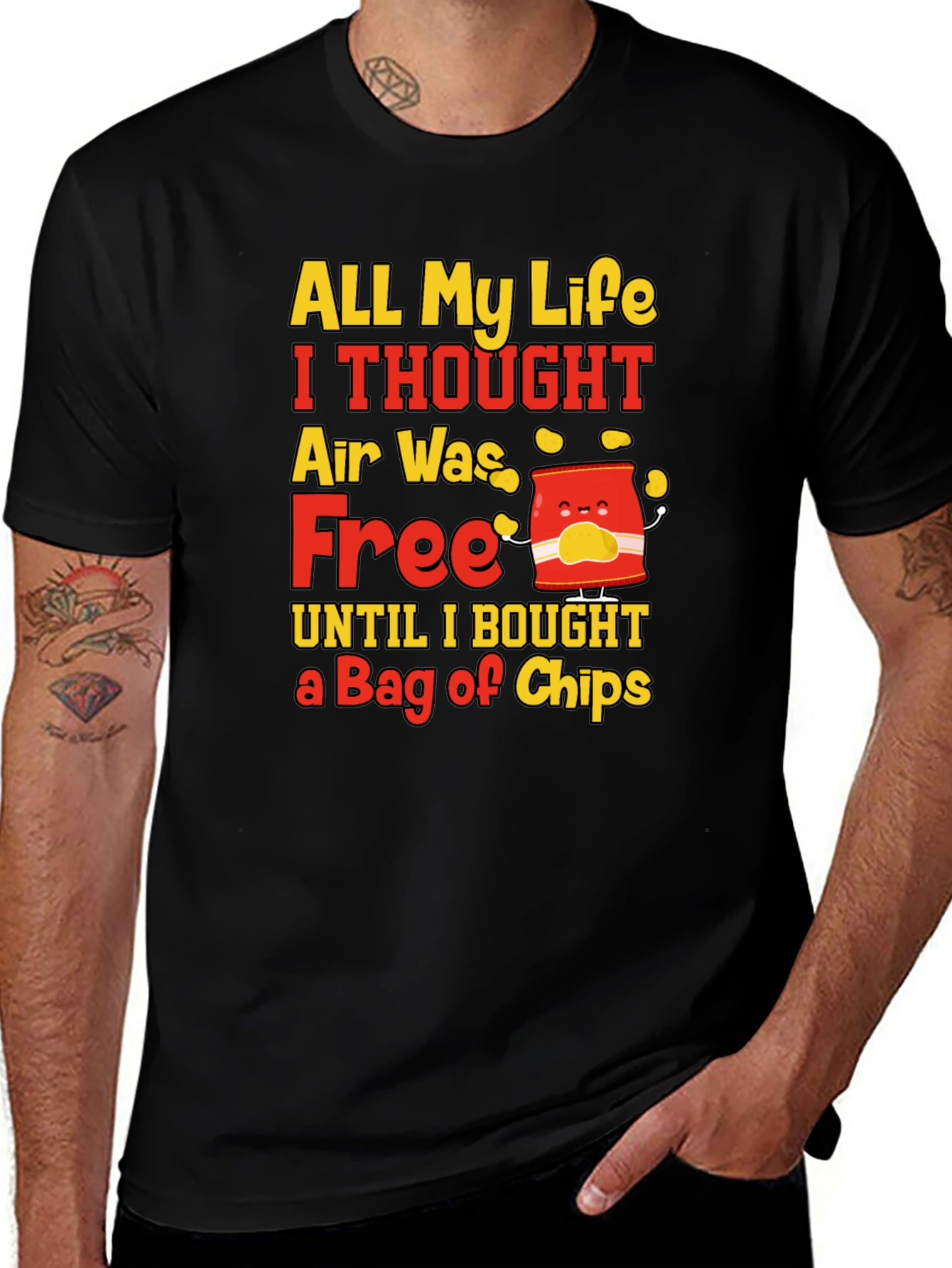 Variant 17 of Funny Air Was Free Chip Bag T-Shirt