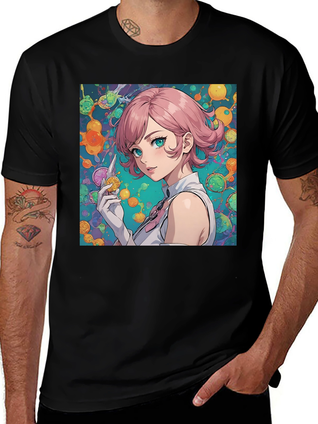 Variant 27 of Anime Girl Graphic Tee - Stylish Black T-Shirt