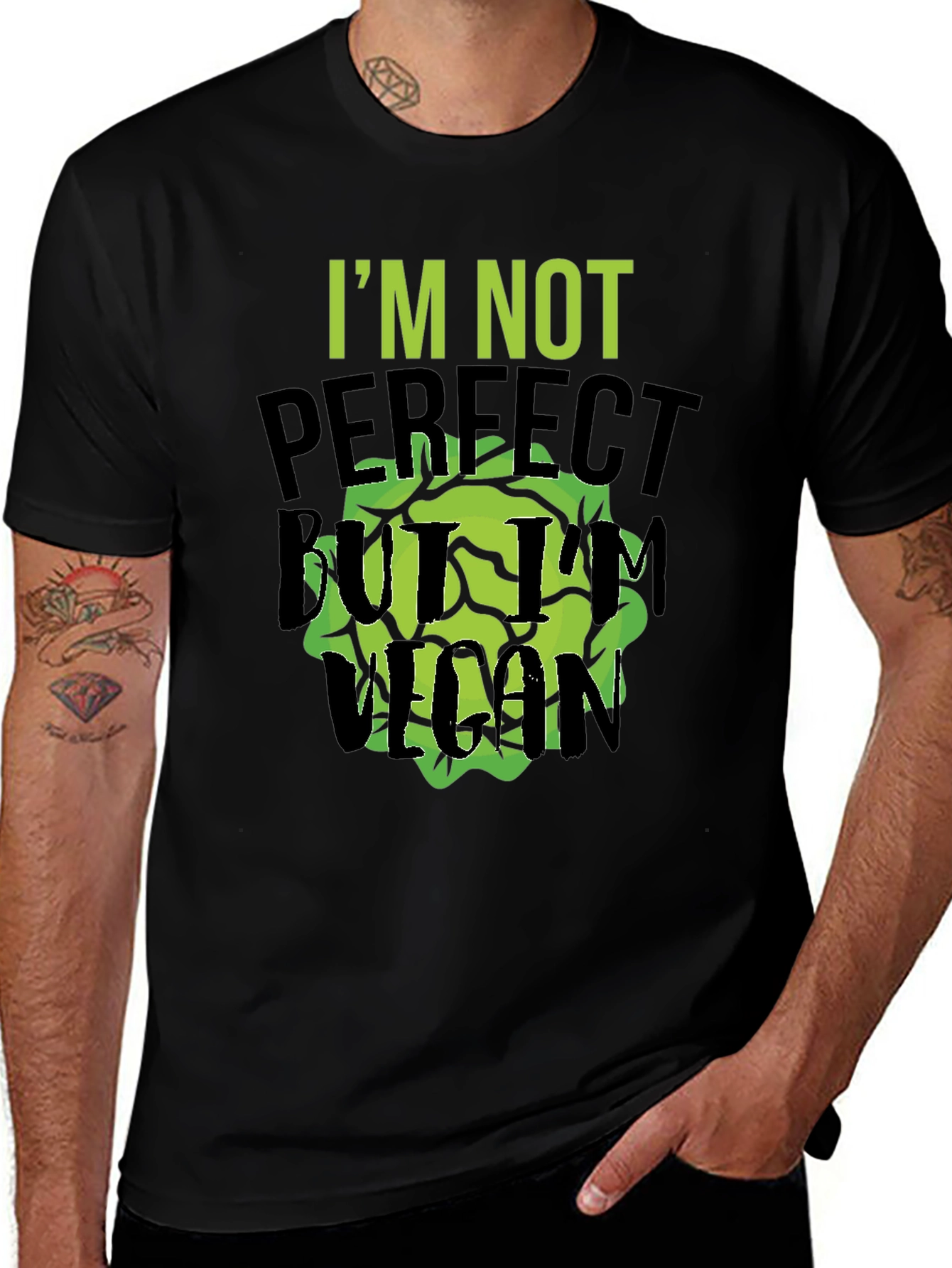 Variant 8 of I'm Not Perfect But I'm Vegan T-Shirt