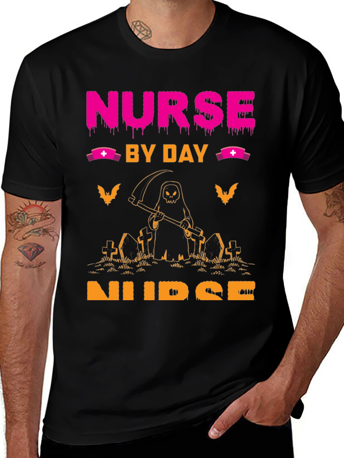 Variant 24 of Nurse By Day Nurse By Night Halloween T-Shirt