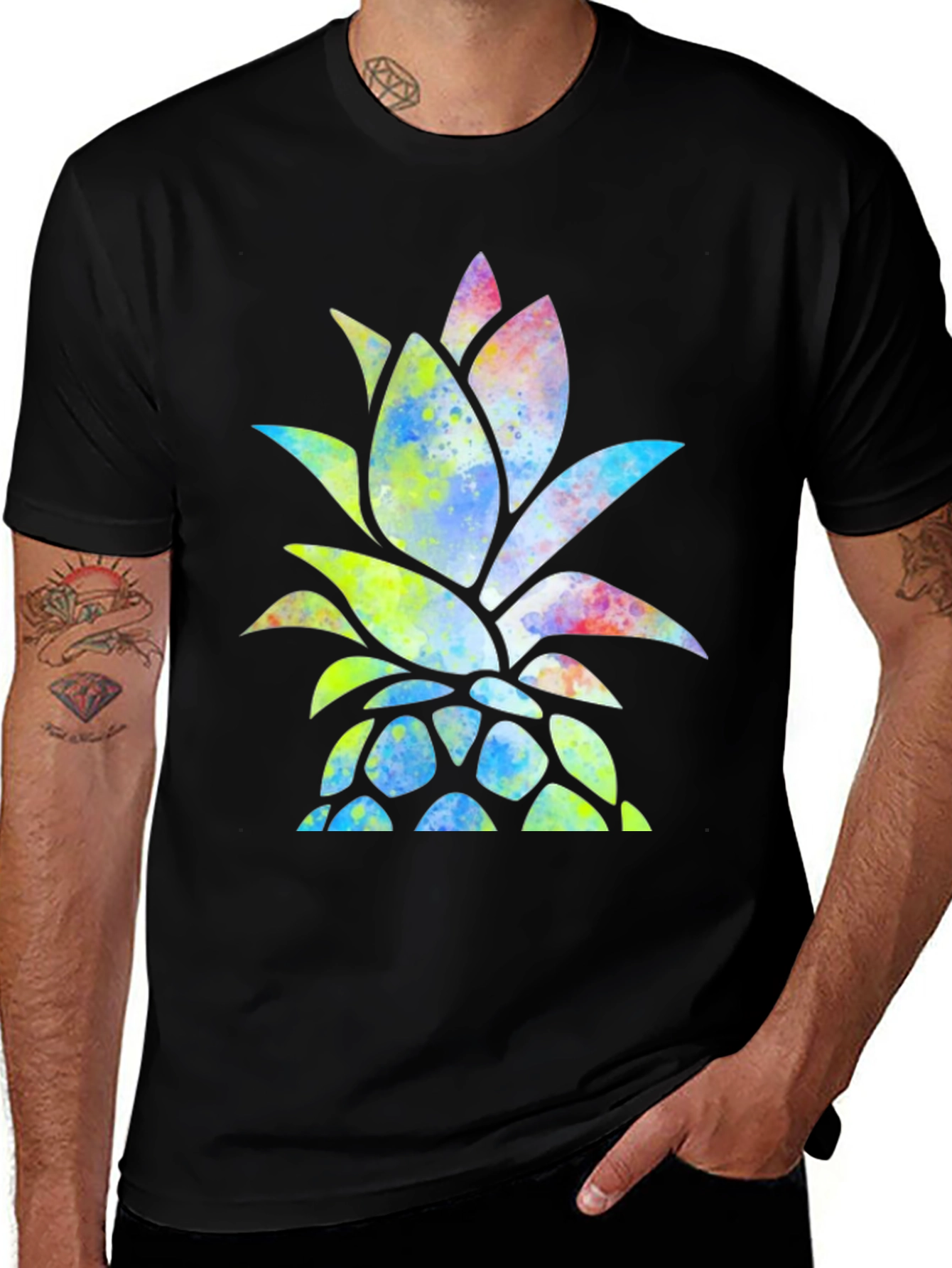 Variant 23 of Watercolor Pineapple Graphic Tee
