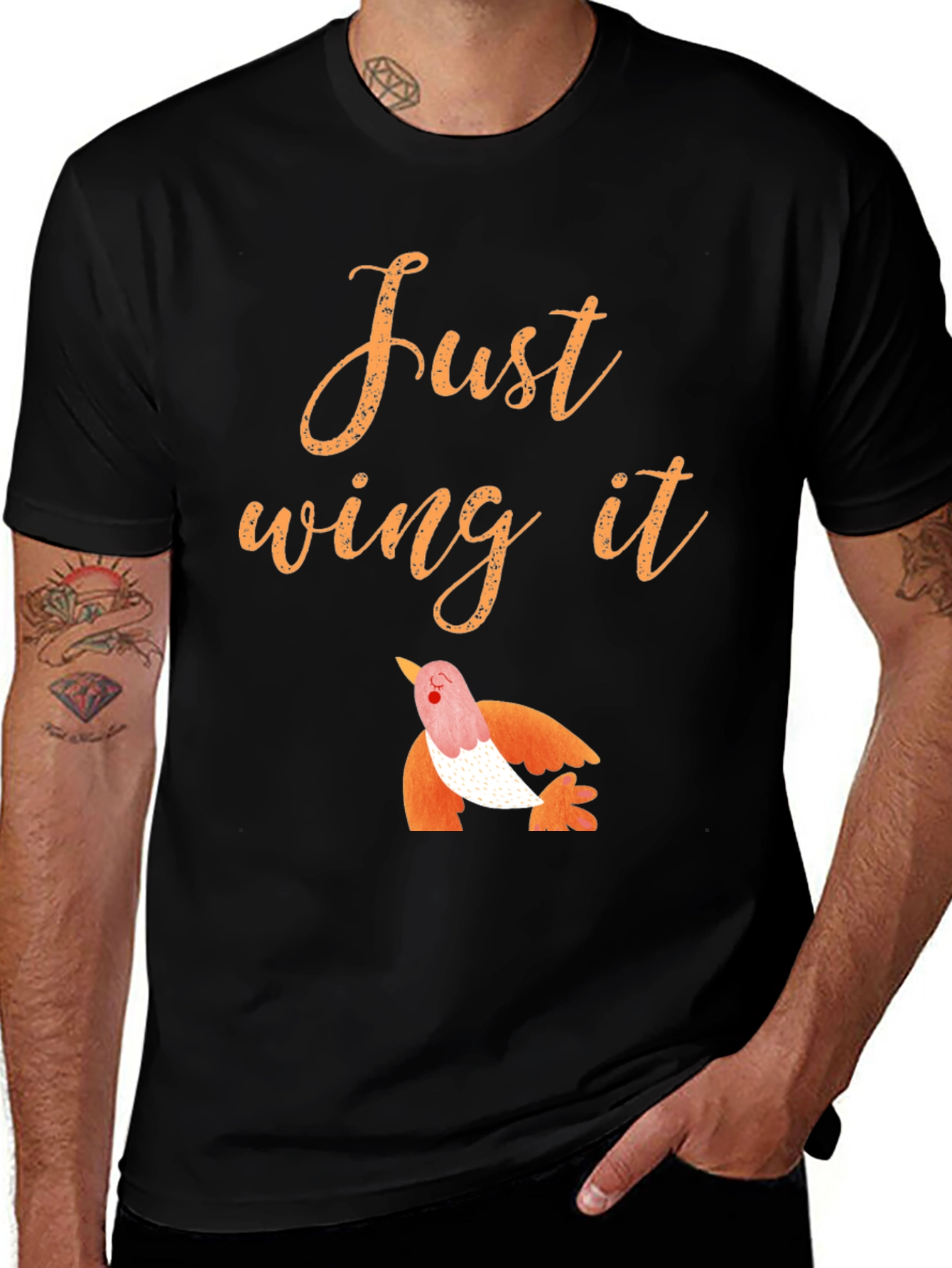 Just Wing It Bird Graphic T-Shirt