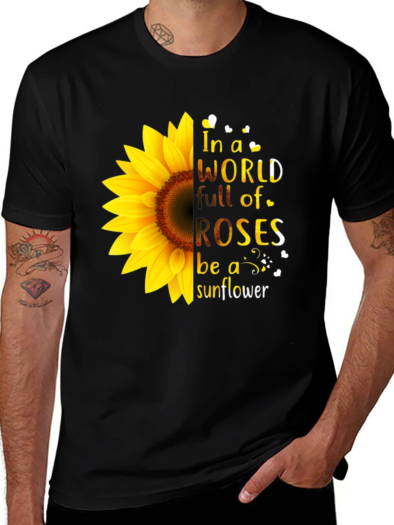 Variant 2 of Sunflower Graphic Tee - Be a Sunflower