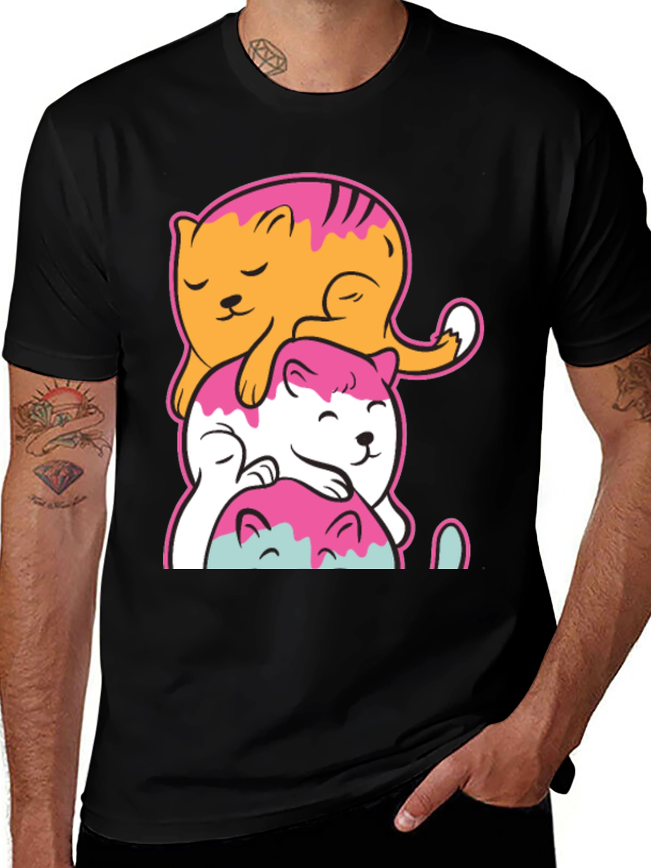 Variant 25 of Stacking Cats T-Shirt - Cute & Comfy