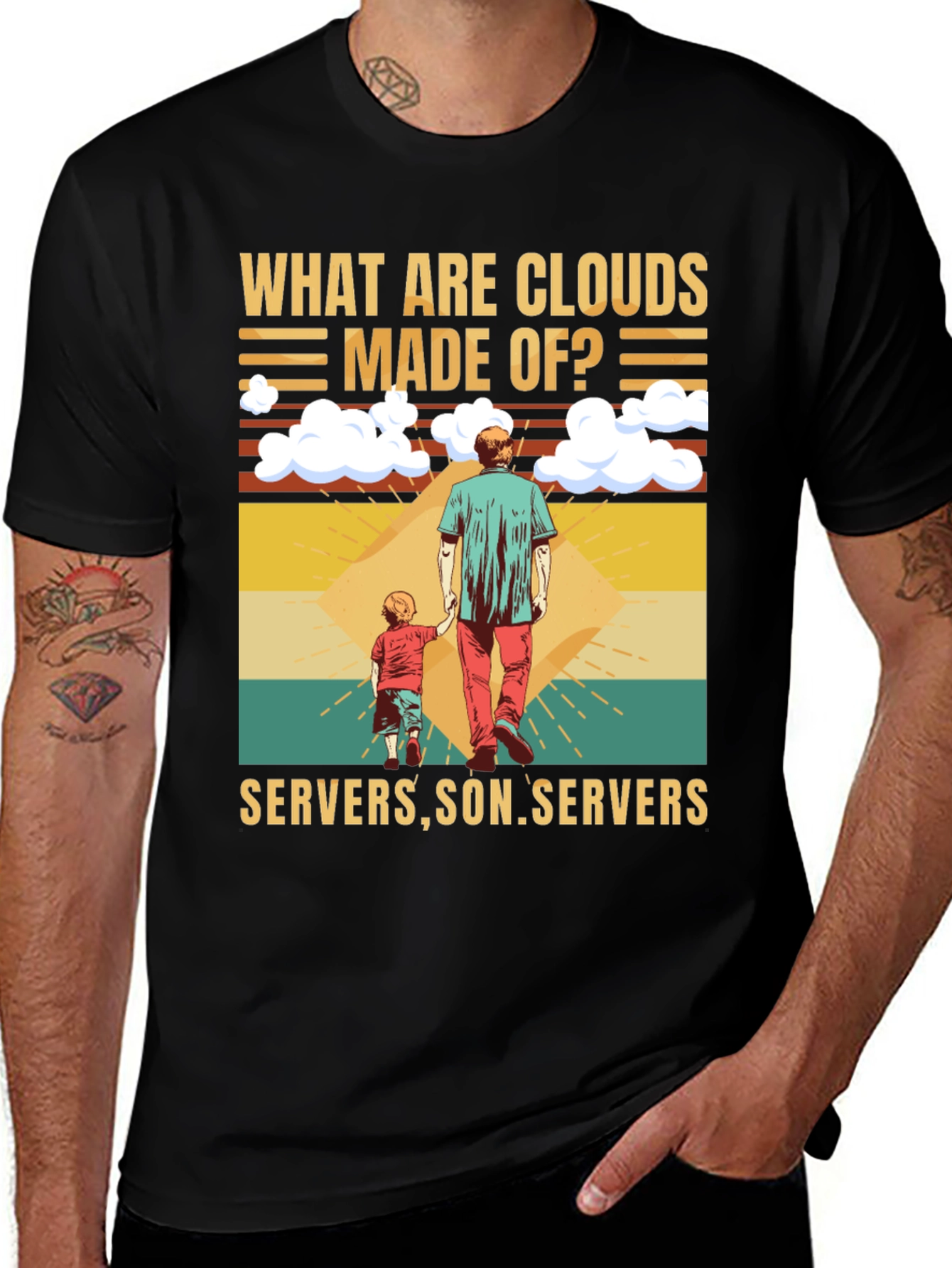 Variant 13 of Cloud Made of Servers Funny T-Shirt