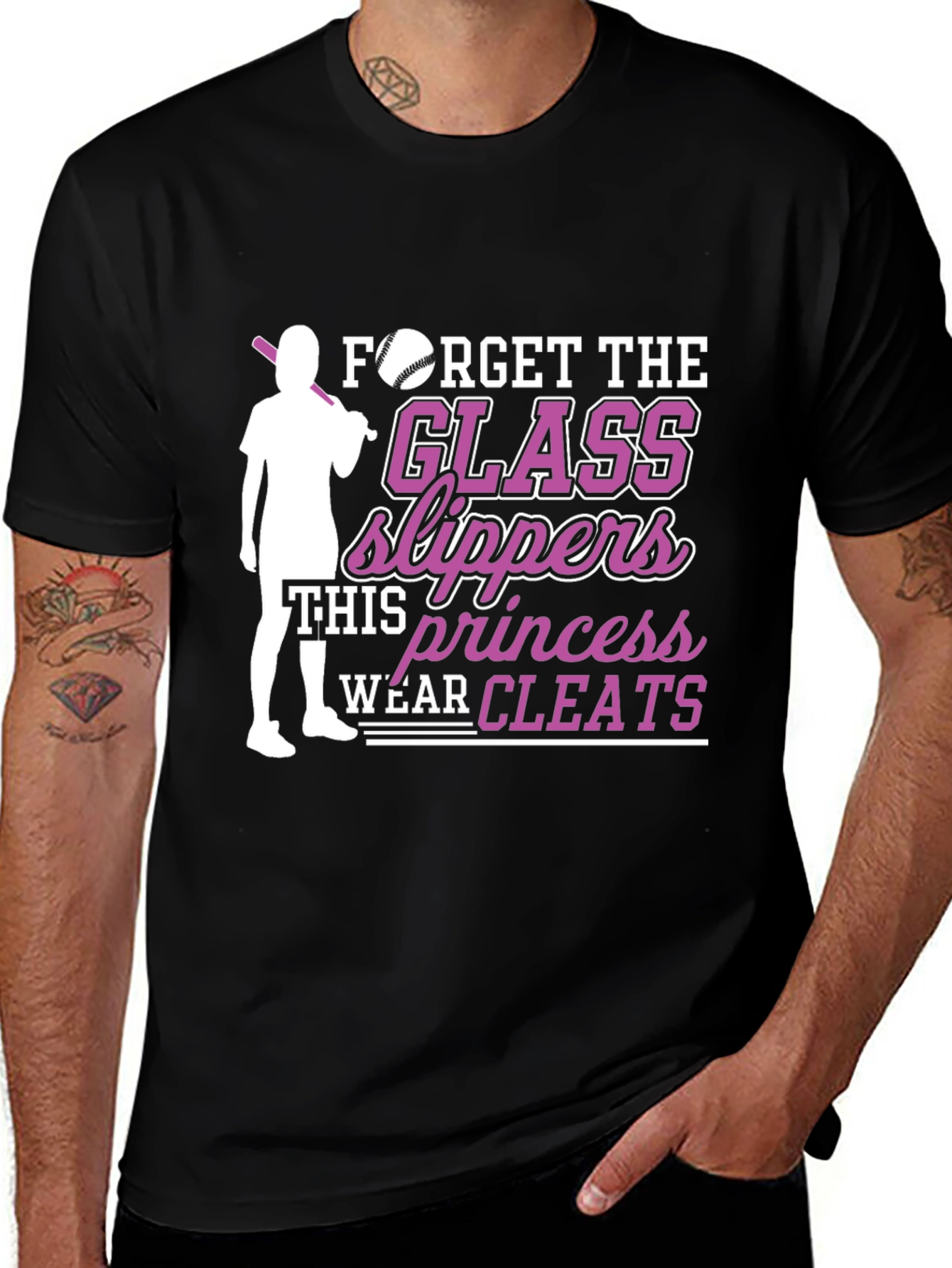 Variant 25 of Forget Glass Slippers Softball Princess T-Shirt