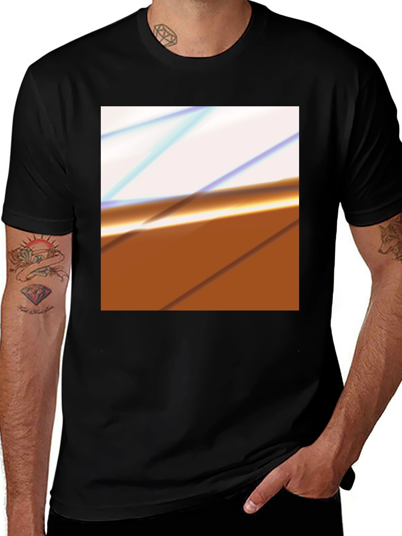 Variant 28 of Abstract Graphic Tee - Modern Casual Style