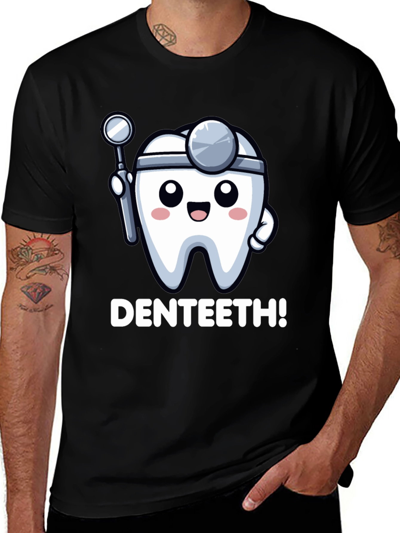 Variant 7 of DENTEETH! Funny Dentist Cartoon T-Shirt