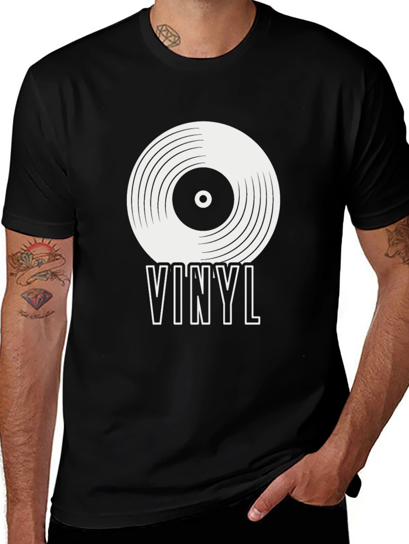 Variant 8 of Vinyl Record Graphic T-Shirt - Music Lover Tee