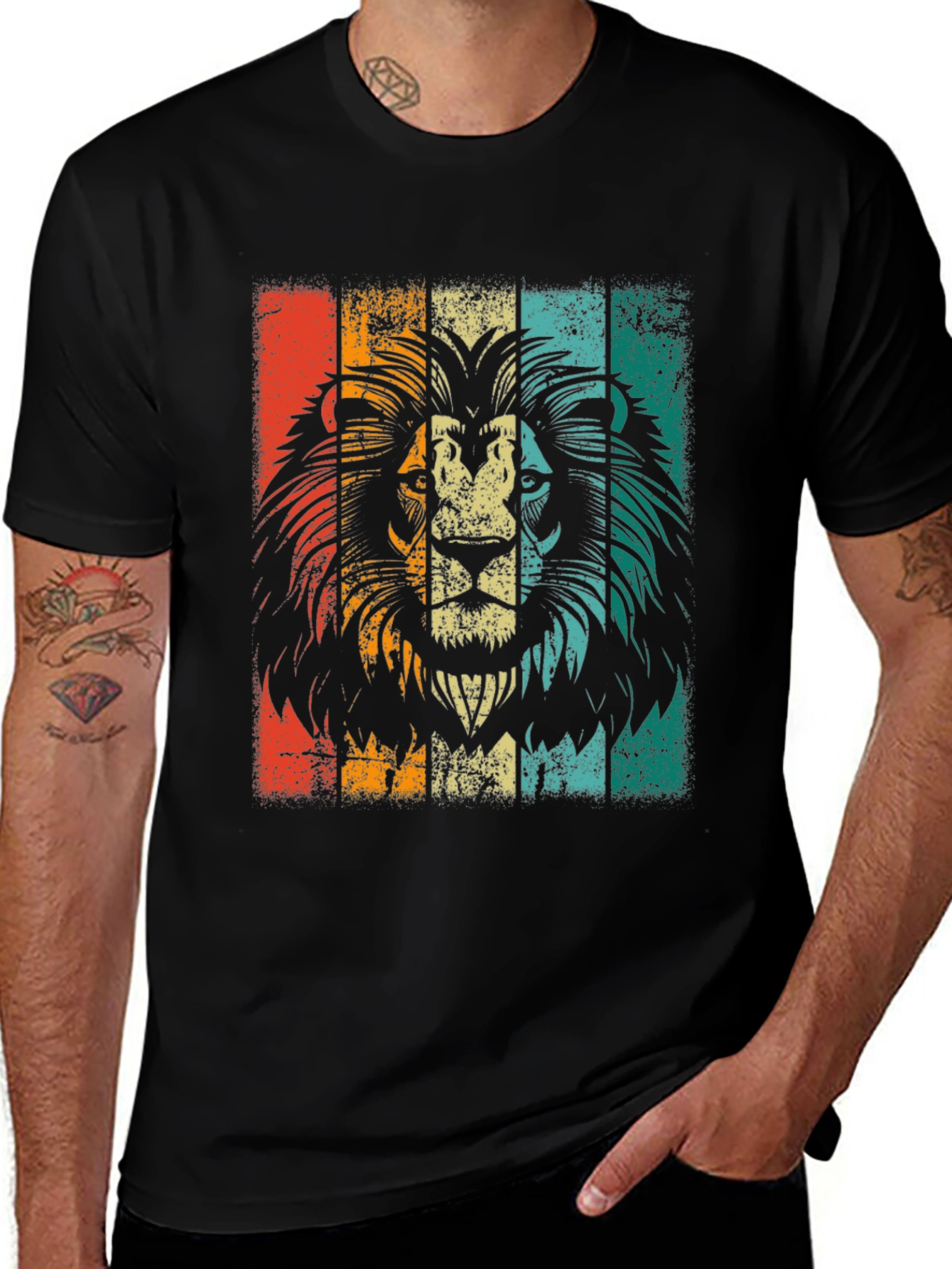 Variant 6 of Retro Lion Graphic Tee - Vintage Style T-Shirt
