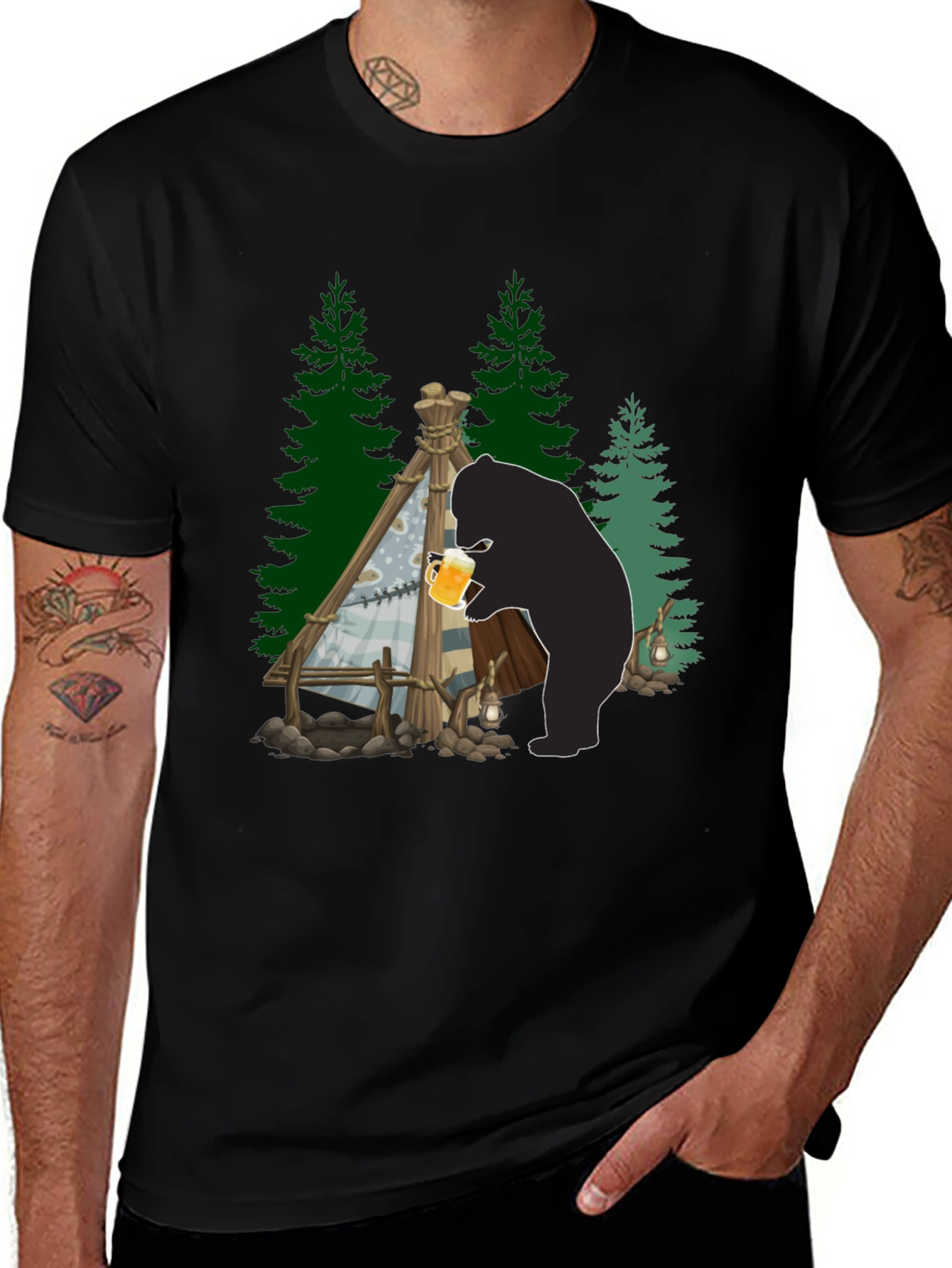 Variant 10 of Camping Bear T-Shirt