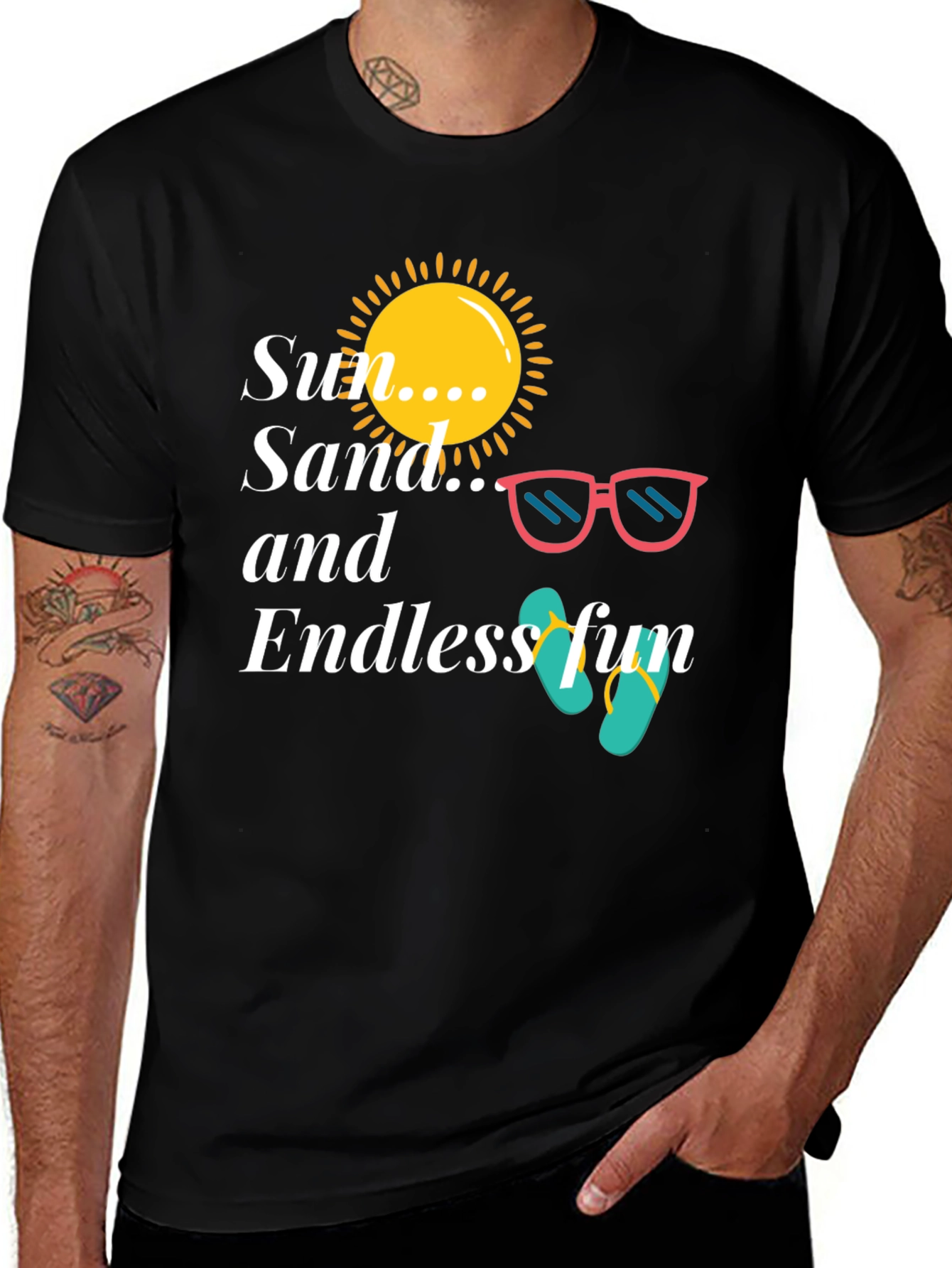 Variant 16 of Sun Sand Endless Fun Graphic Tee