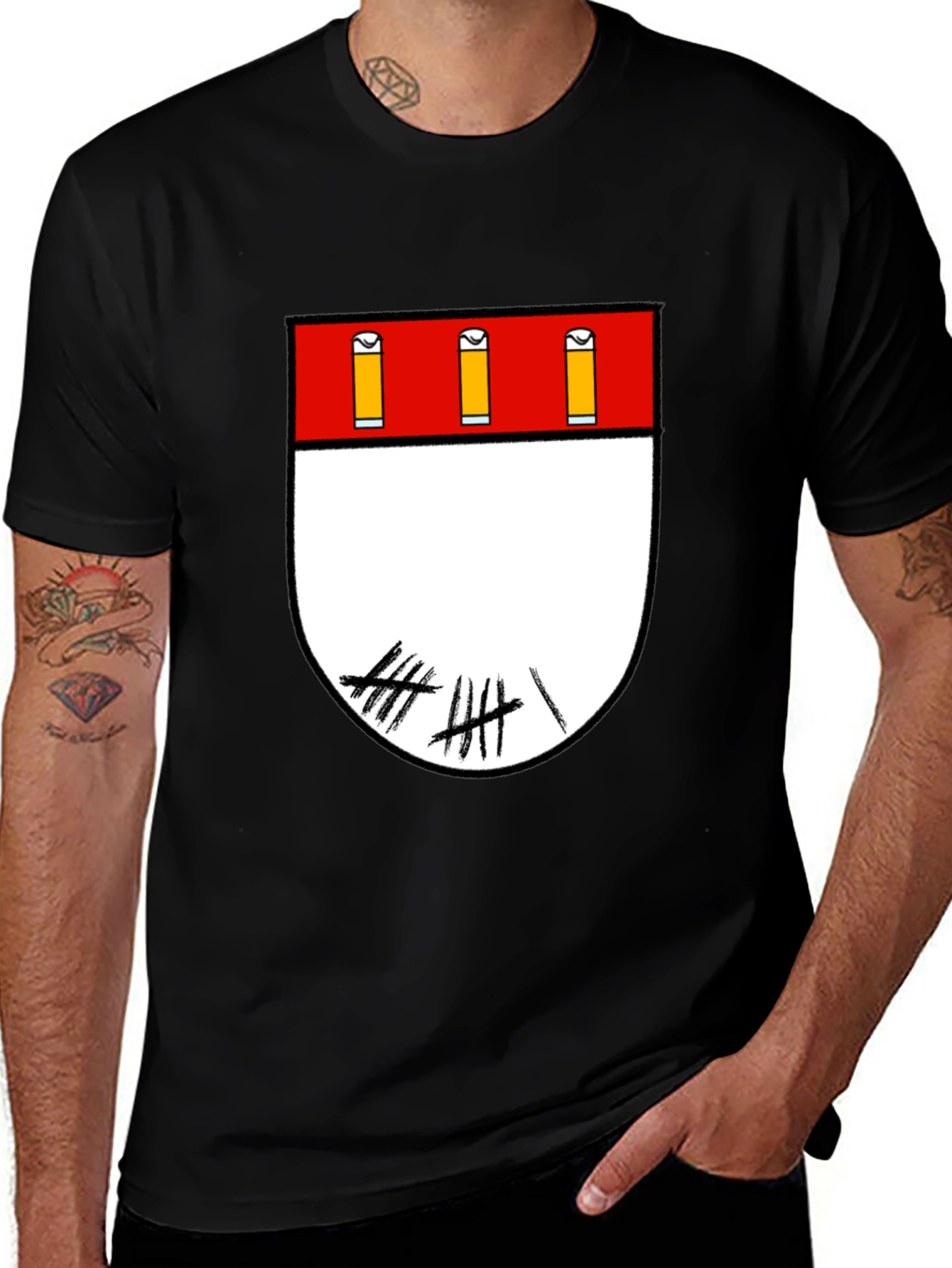 Variant 8 of Graphic T-Shirt with Unique Coat of Arms Design