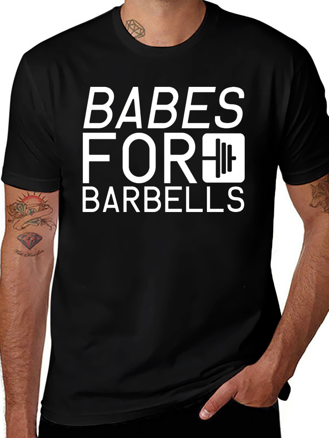 Variant 16 of Babes for Barbells Black T-Shirt