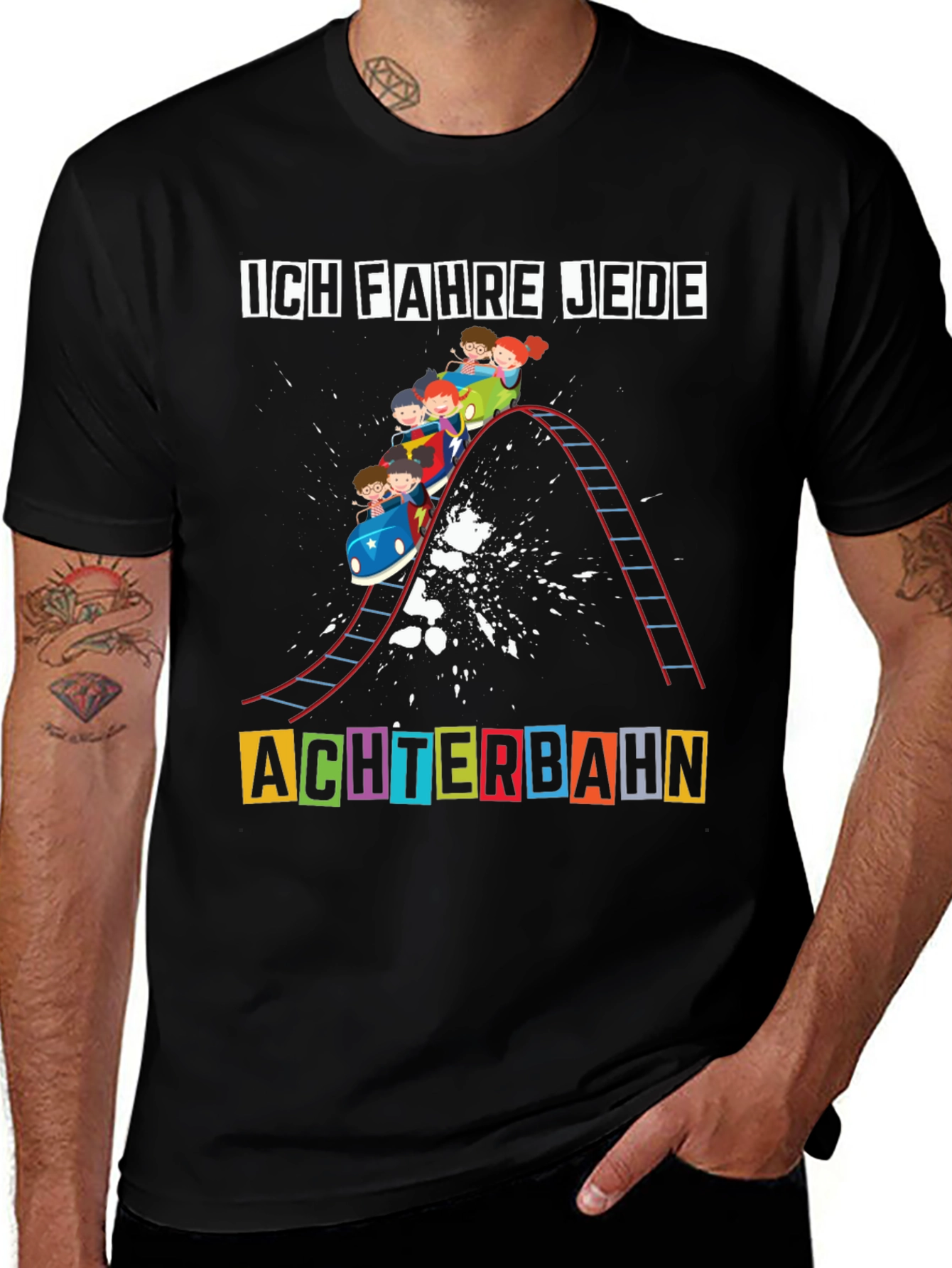 Variant 25 of Ich Fahre Jede Achterbahn Rollercoaster Tee