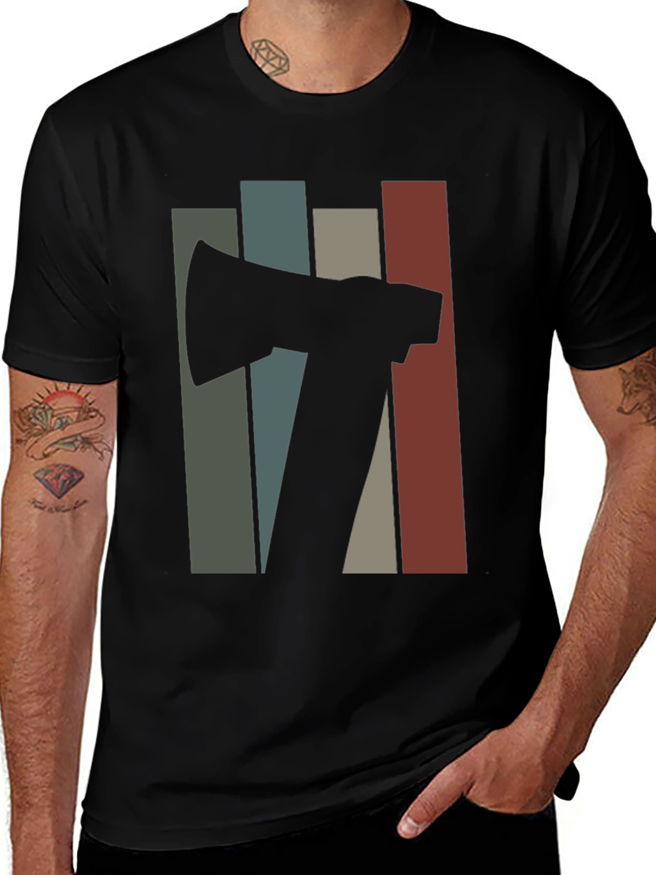 Variant 13 of Axe Graphic Tee - Lumberjack Style