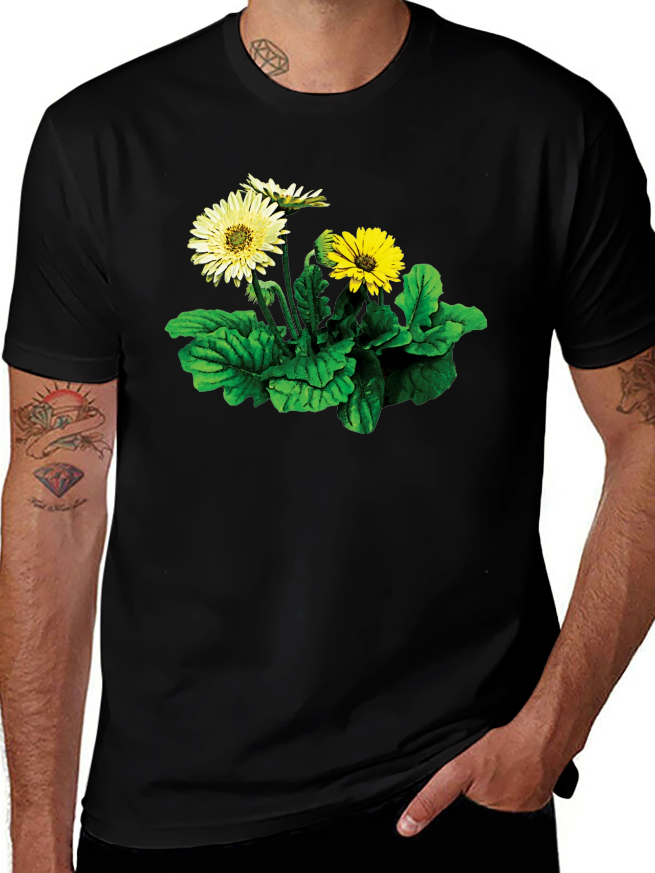 Variant 18 of Floral Gerbera Daisy Graphic Tee