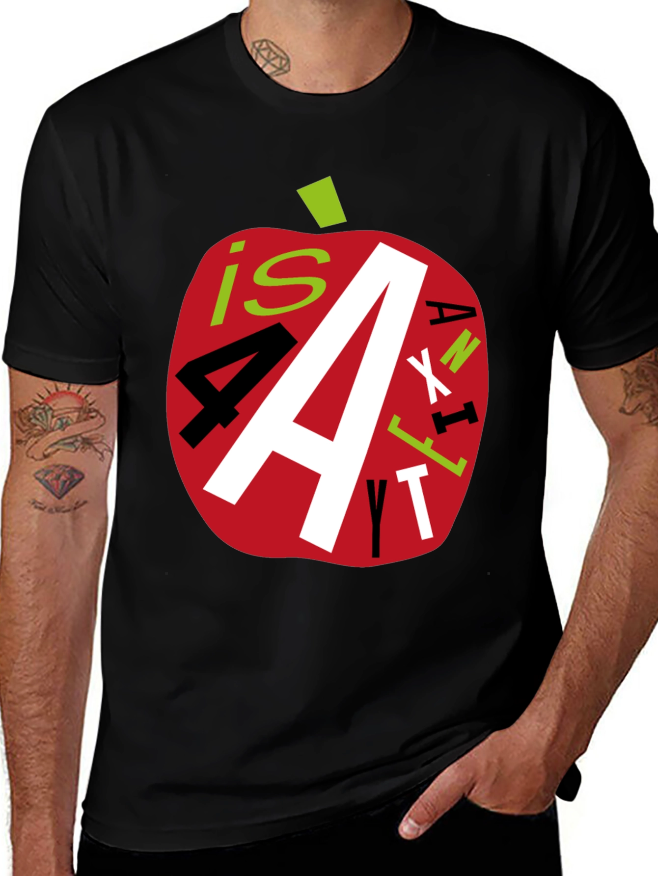 Variant 9 of Is 4 Anxiety Apple Graphic T-Shirt