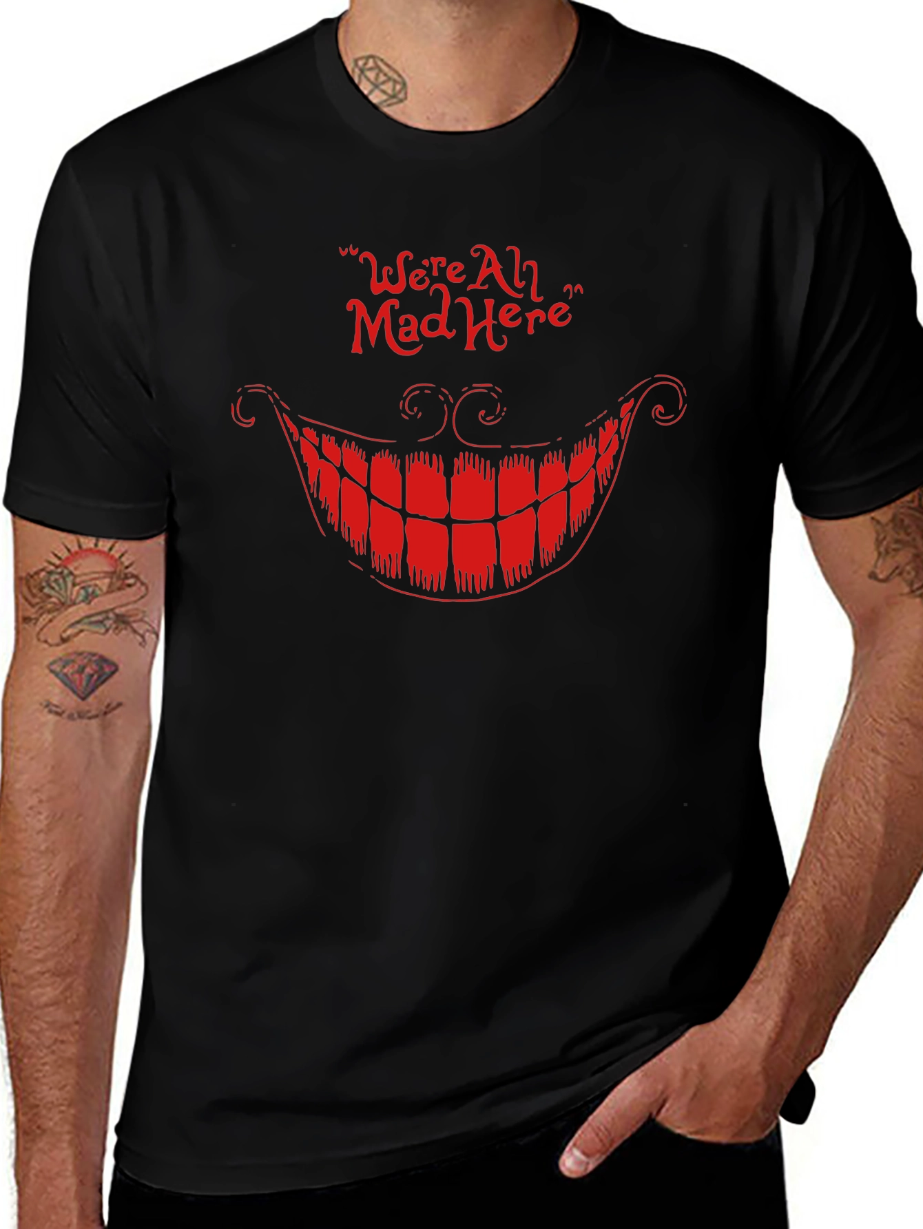 Cheshire Cat Tee - We're All Mad Here Graphic Novelty T-Shirt
