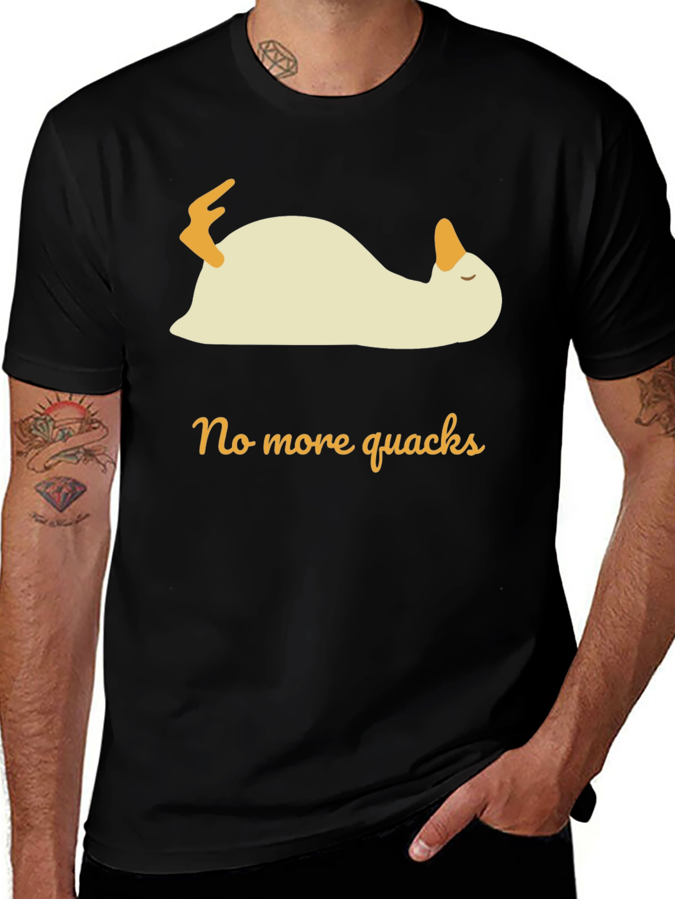 Variant 13 of No More Quacks Goose T-Shirt - Funny Animal Tee