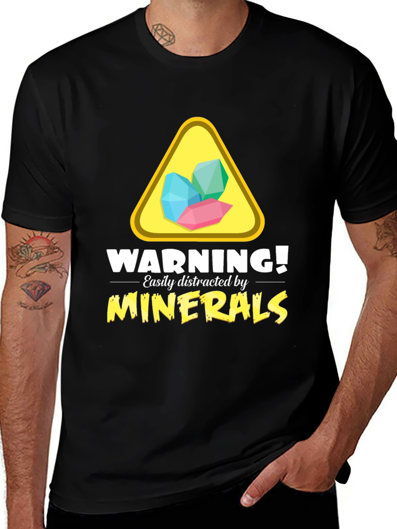 Variant 13 of Mineral Warning T-Shirt - Easily Distracted Funny Tee