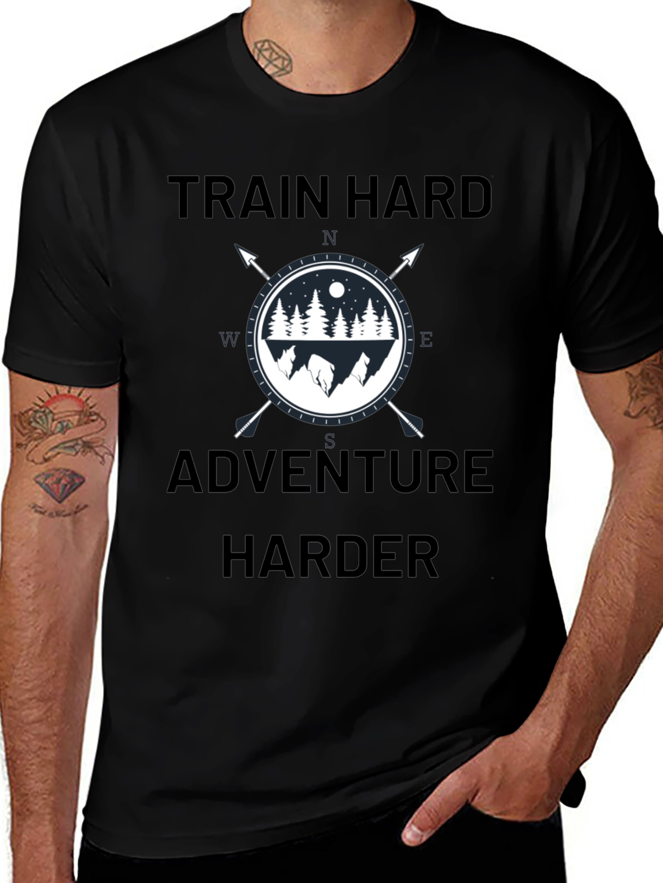 Train Hard Adventure Harder Graphic Tee