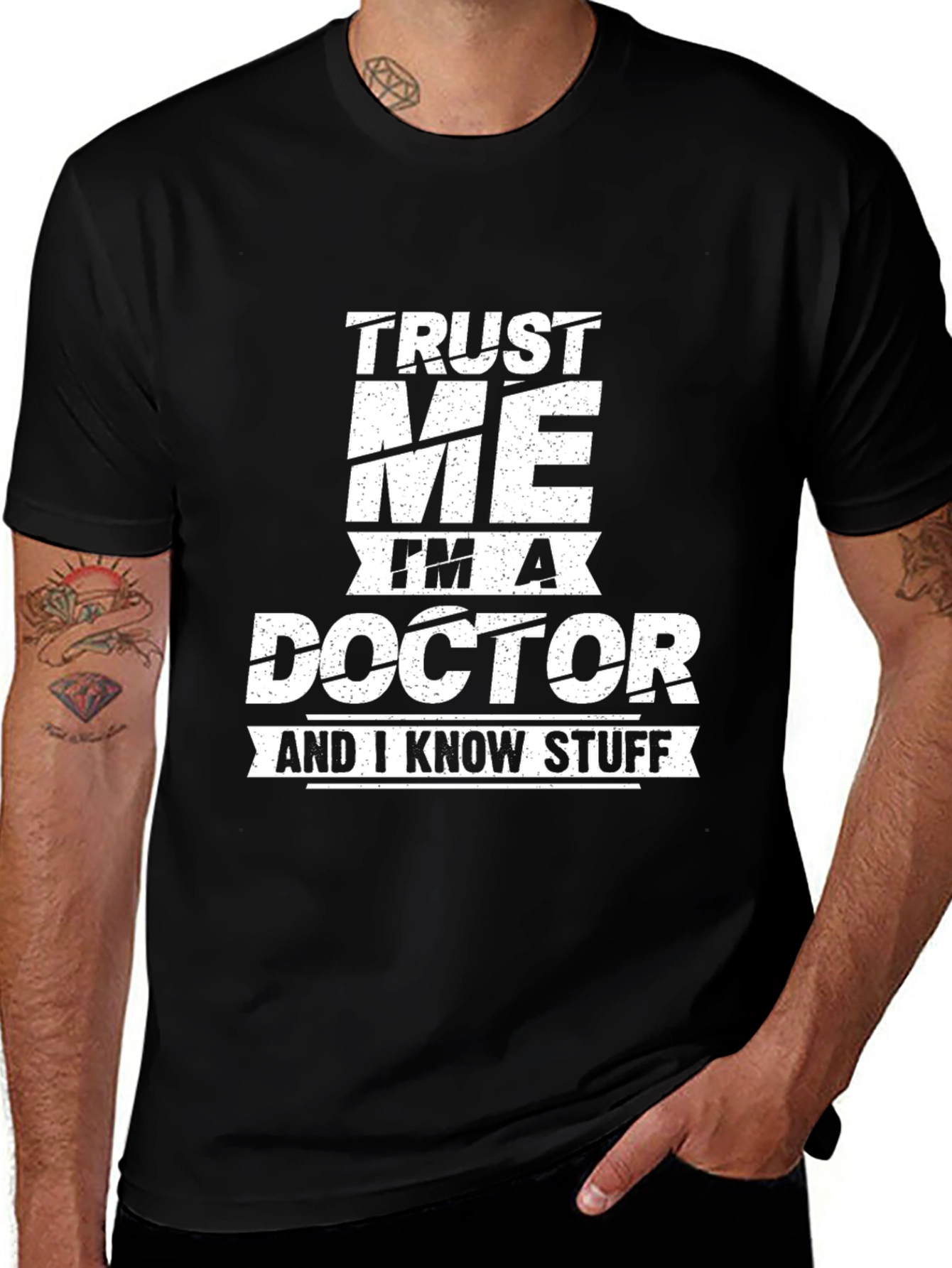 Black Trust Me I'm A Doctor Graphic Tee main image