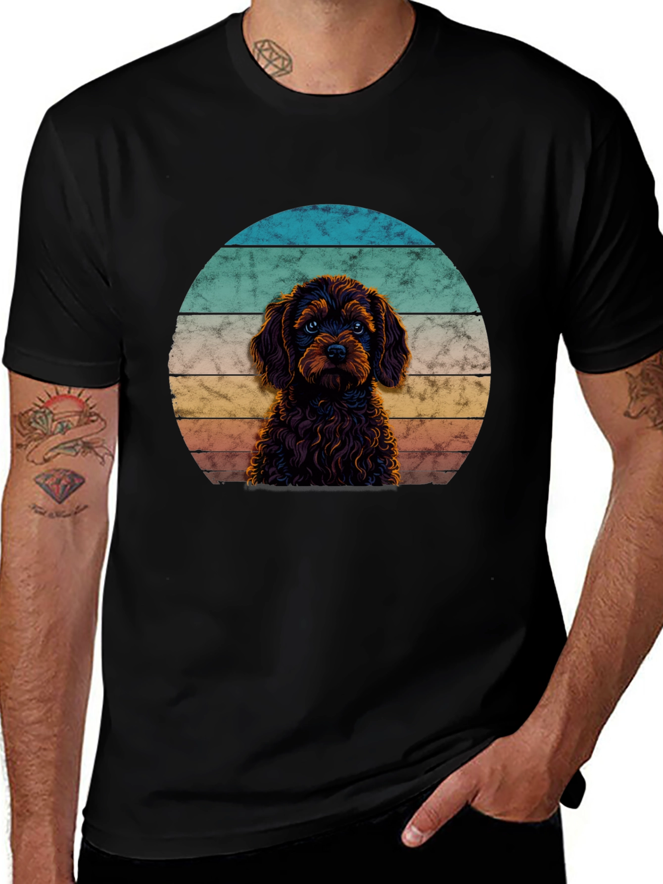 Variant 13 of Retro Dog T-Shirt: Cute Canine Design
