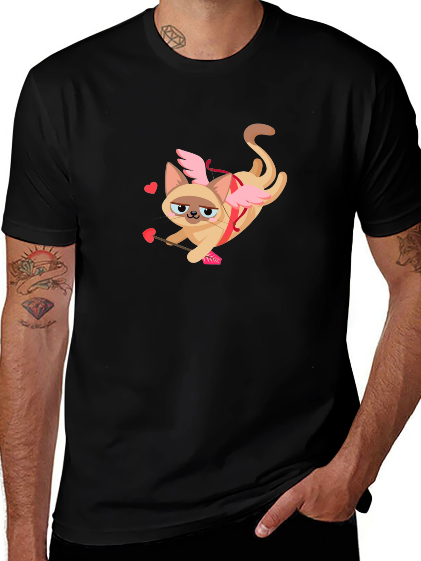 Variant 9 of Cupid Cat Valentine's Day T-Shirt