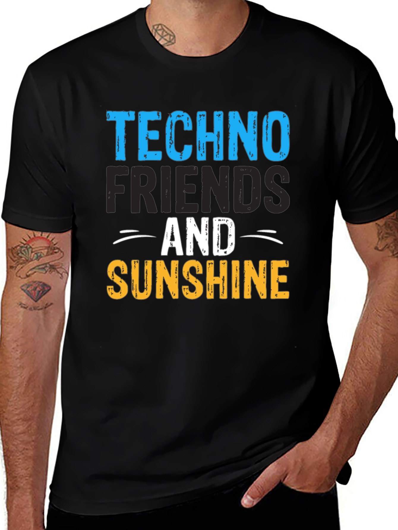 Variant 7 of Techno Friends & Sunshine Graphic T-Shirt