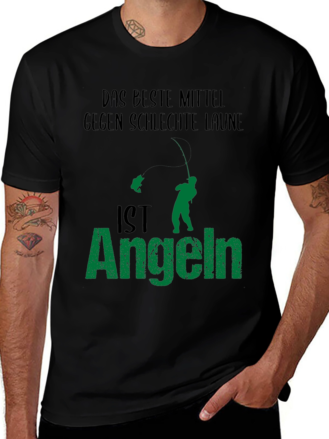 Variant 22 of Angeln Fishing T-Shirt - Das Beste Mittel Gegen Schlechte Laune