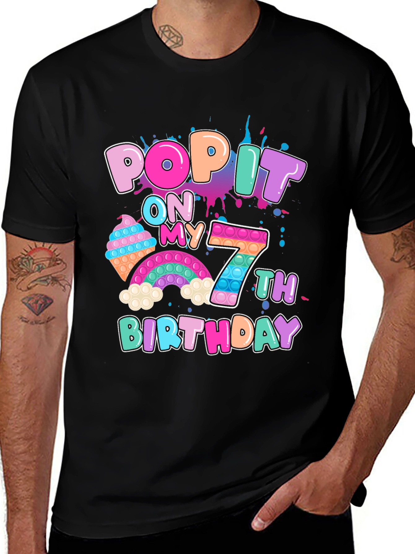 Variant 15 of Pop It On My 7th Birthday T-Shirt
