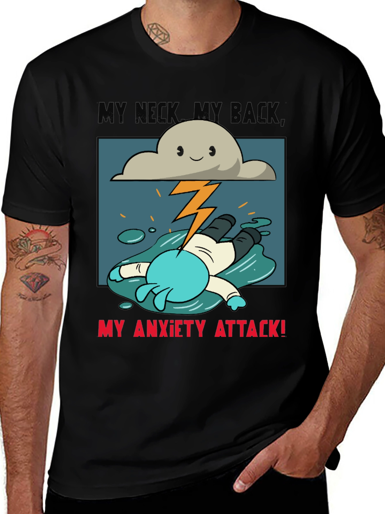 Variant 7 of My Anxiety Attack T-Shirt Funny Graphic Tee