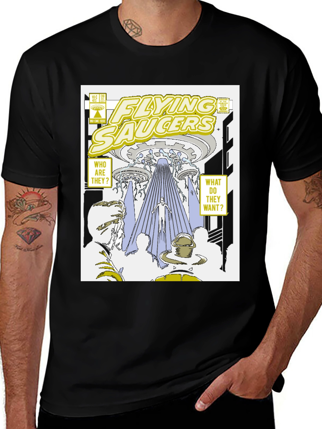 Variant 8 of Flying Saucers Graphic Print Tee