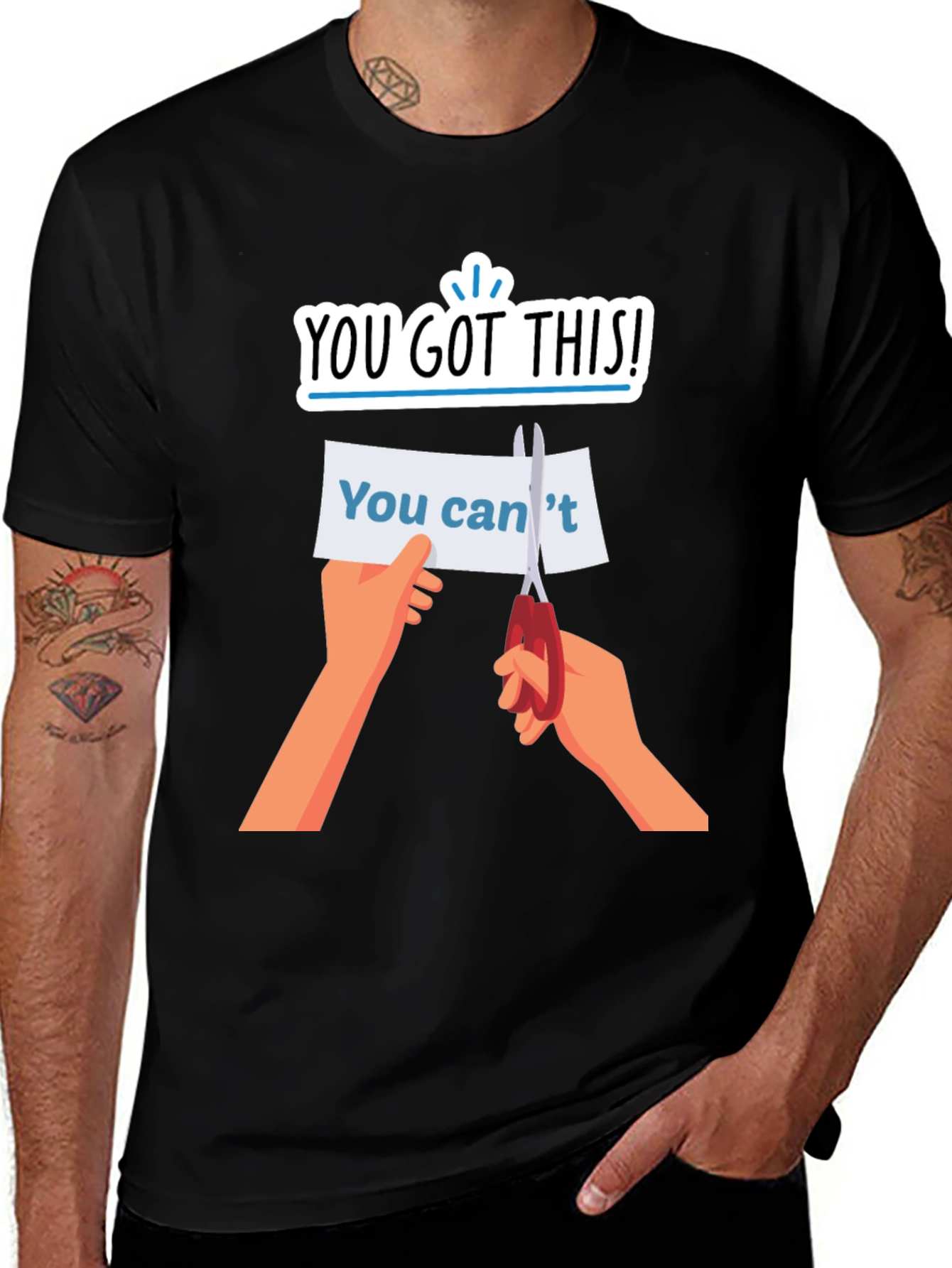 Variant 29 of Inspirational 'You Got This' Graphic Tee - Black