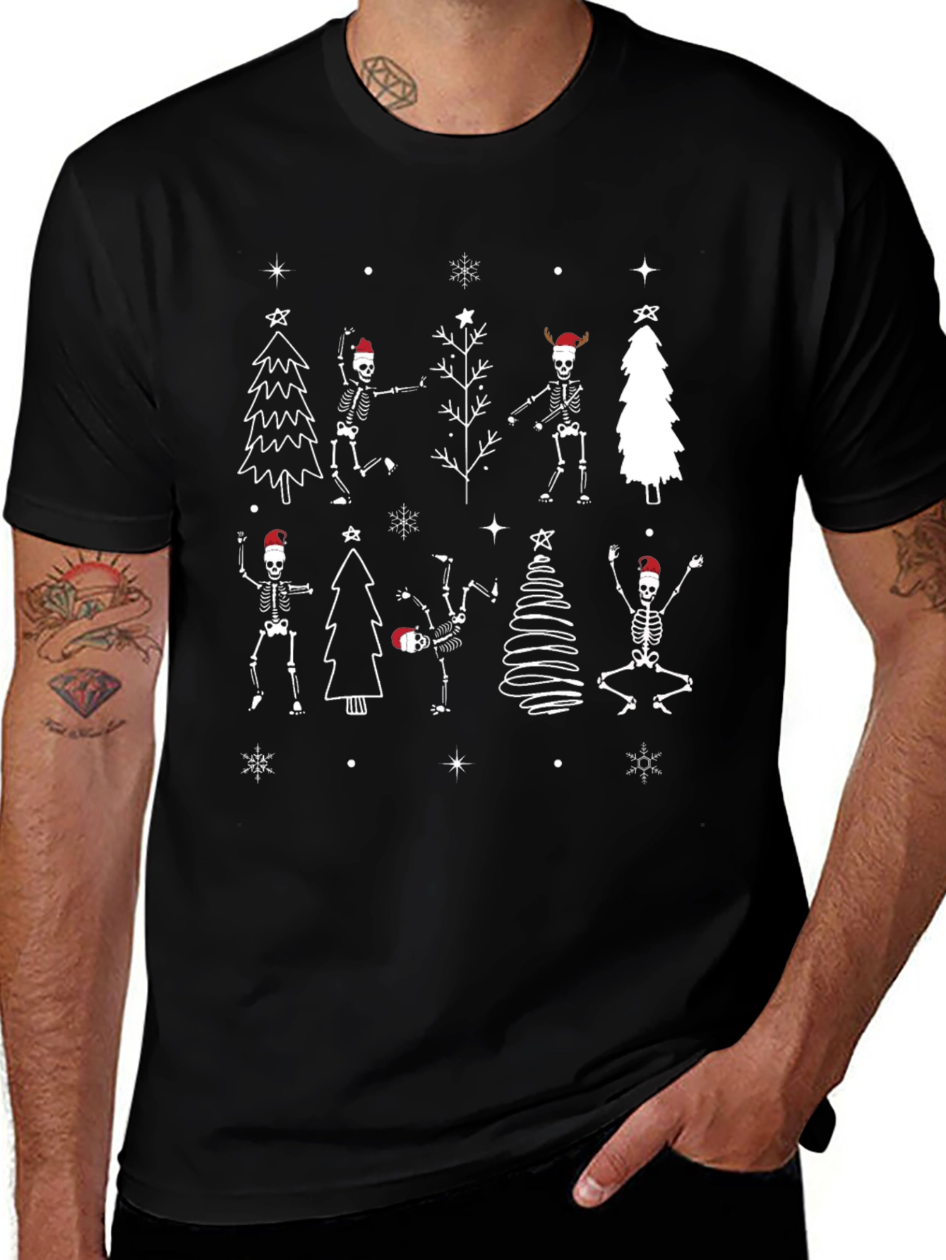 Variant 19 of Festive Skeleton Christmas Tee